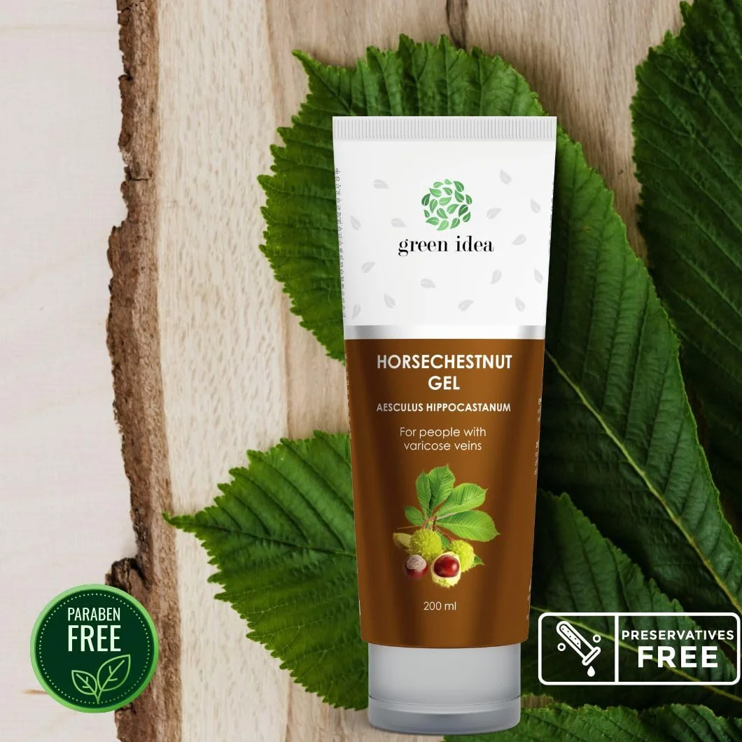 Green idea – Maść kasztanowa na żylaki - kasztanowiec, arnika, rutyna - na pajączki i hemoroidy - maść żylna 200 ml
