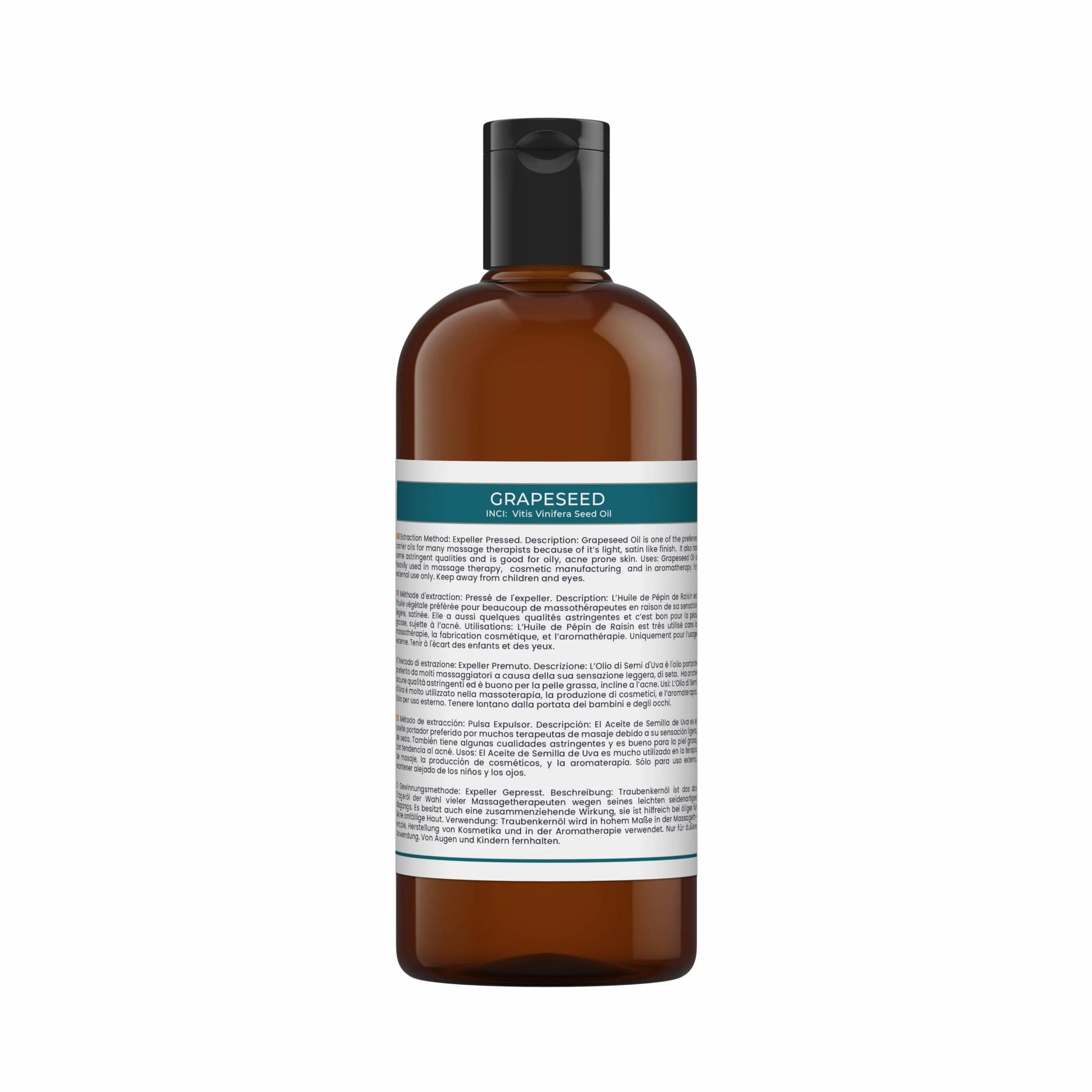 Mystic Moments Vitis Vinifera Olejek z Pestek Winogron, 500 ml