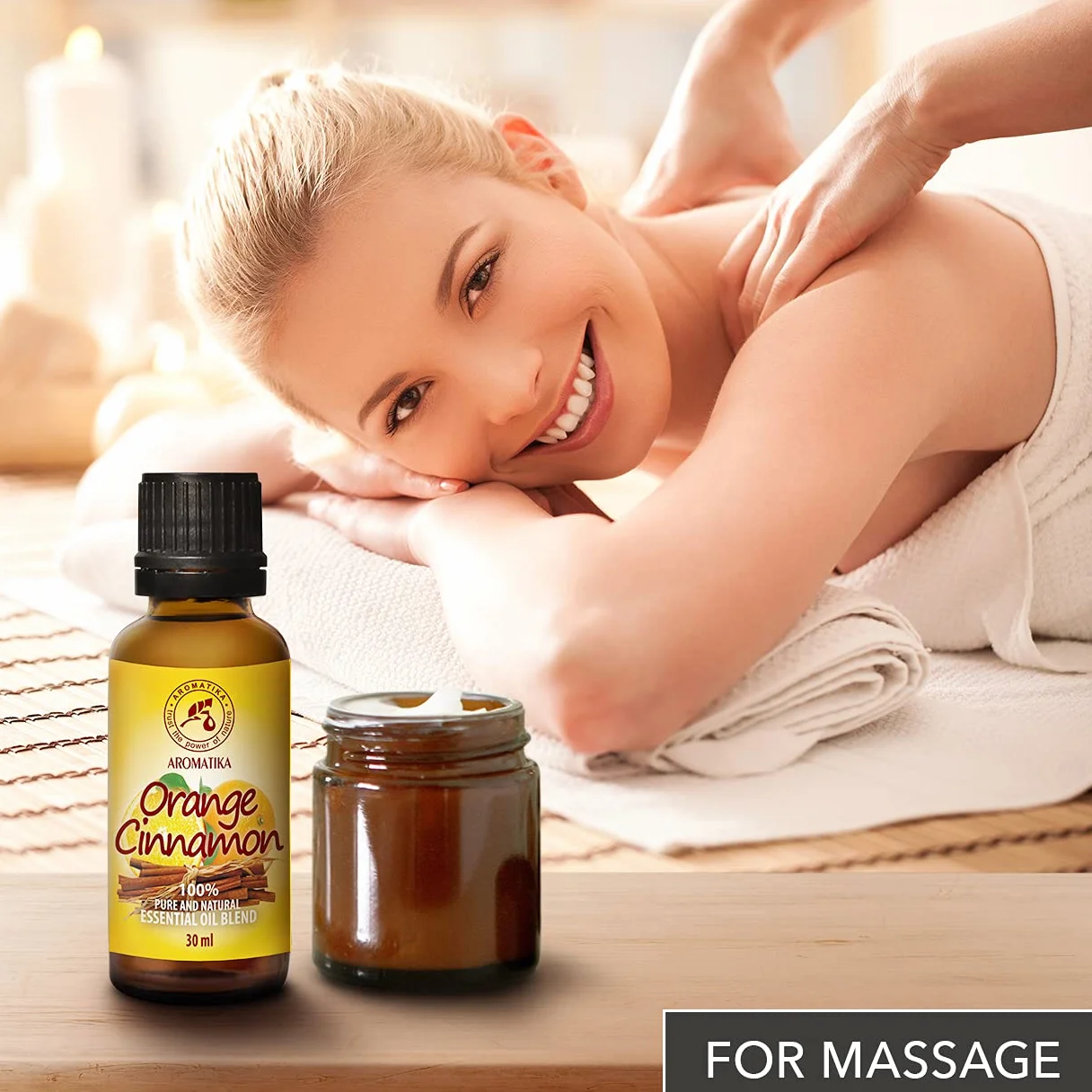 Fragrance Oil Blend 30ml - The Mix Natural Essential Cinnamon - Orange Oils - Best for Aromatherapy - Oil Burner - for Calming - Beauty - Relaxation - Glass Bottle