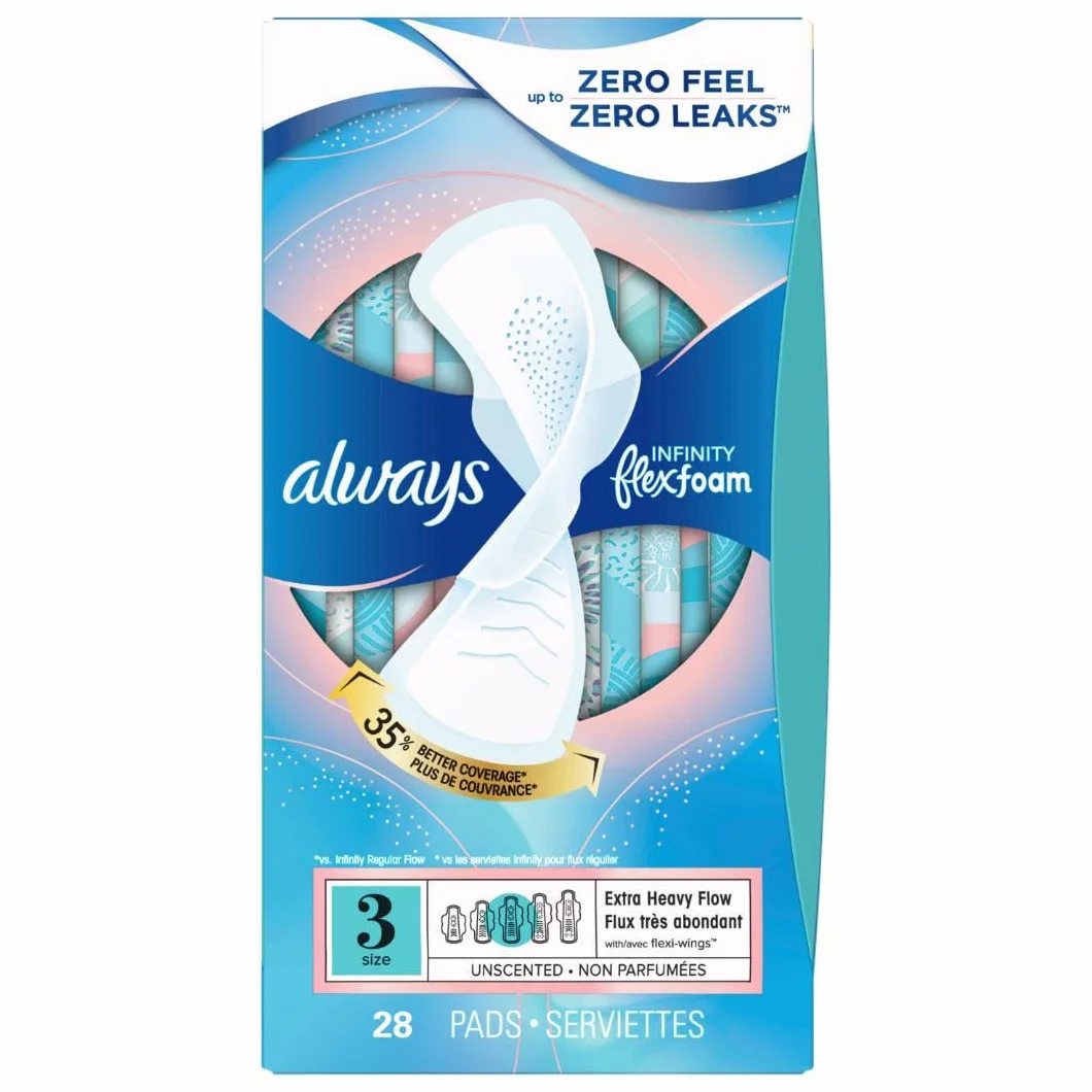 Always Infinity FlexFoam podkładki dla kobiet rozmiar 3 bezzapachowe 28 sztuk