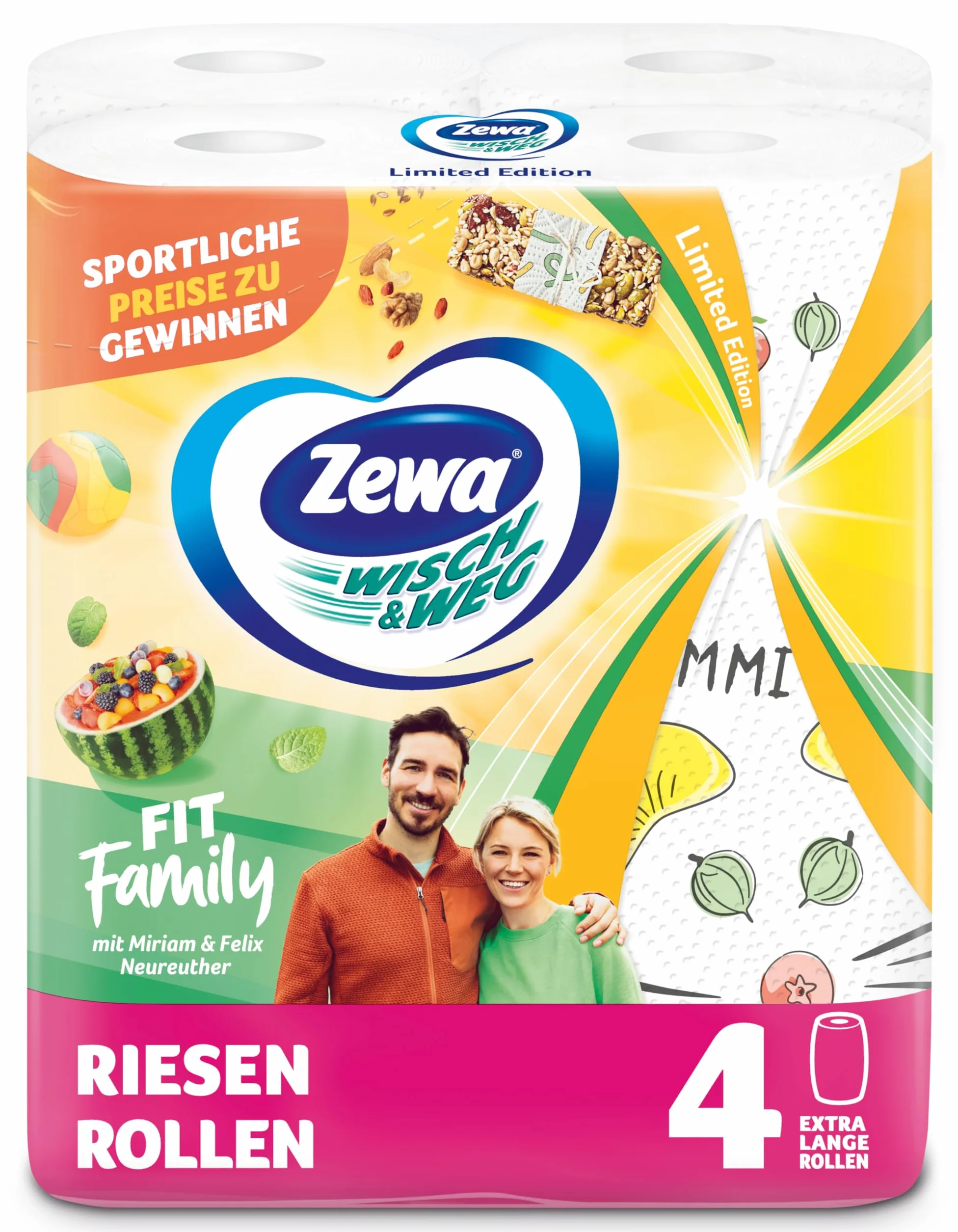 Zewa Wisch&Weg Limited Edition rolka kuchenna, duże opakowanie, 12 rolek