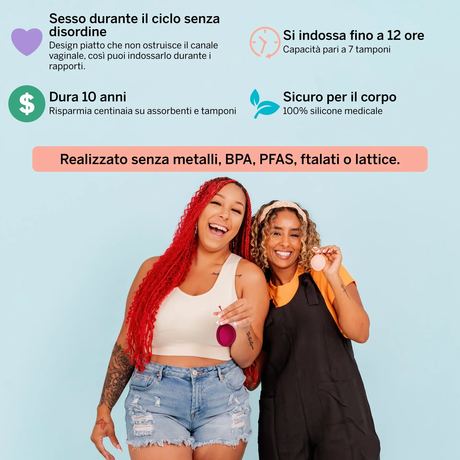 Krążki menstruacyjne silikon klasy medycznej 100% wielokrotnego użytku 12 godzin pojemność 3 i 6