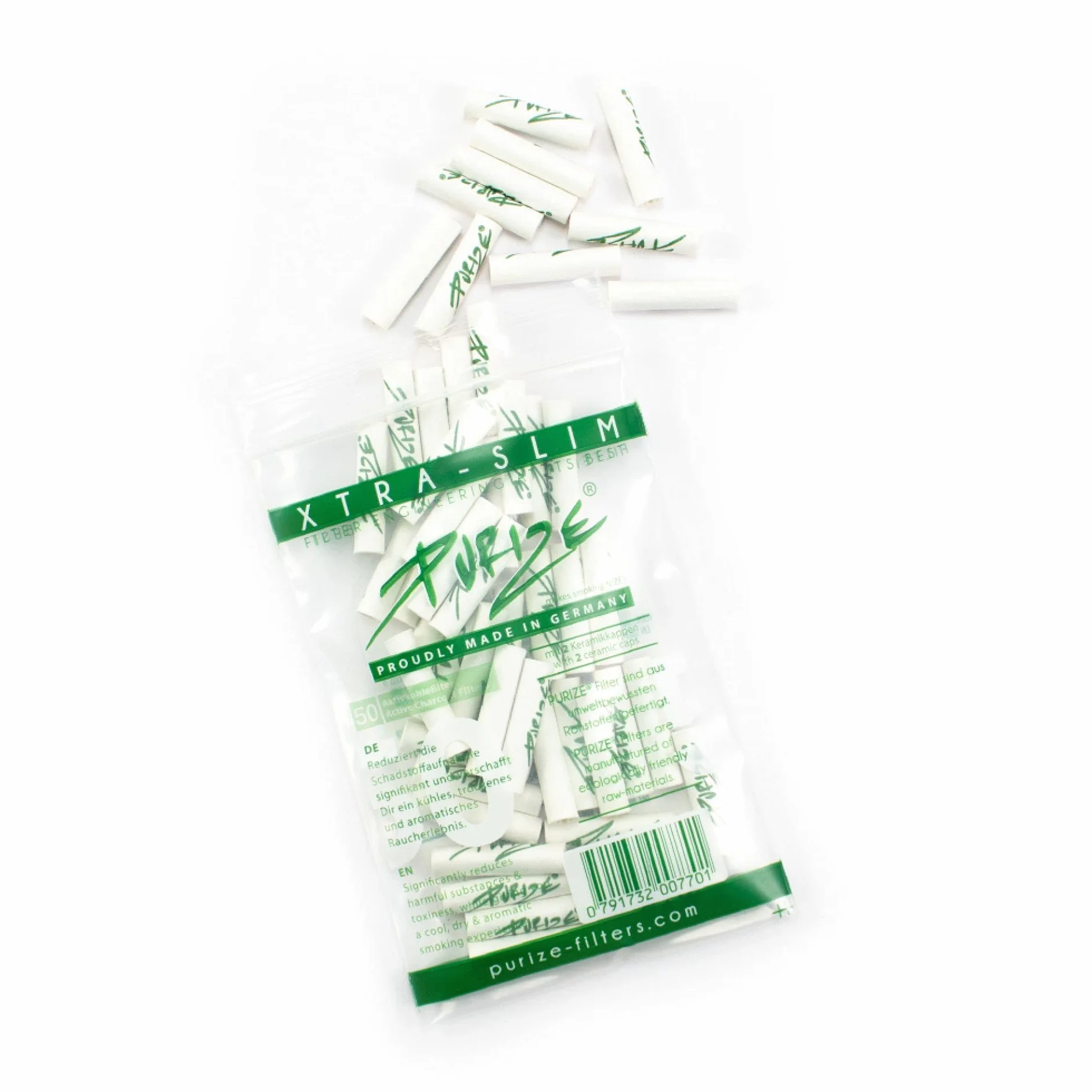 Purize Xtra Slim Size zestaw filtrów z węglem aktywnym 50 sztuk