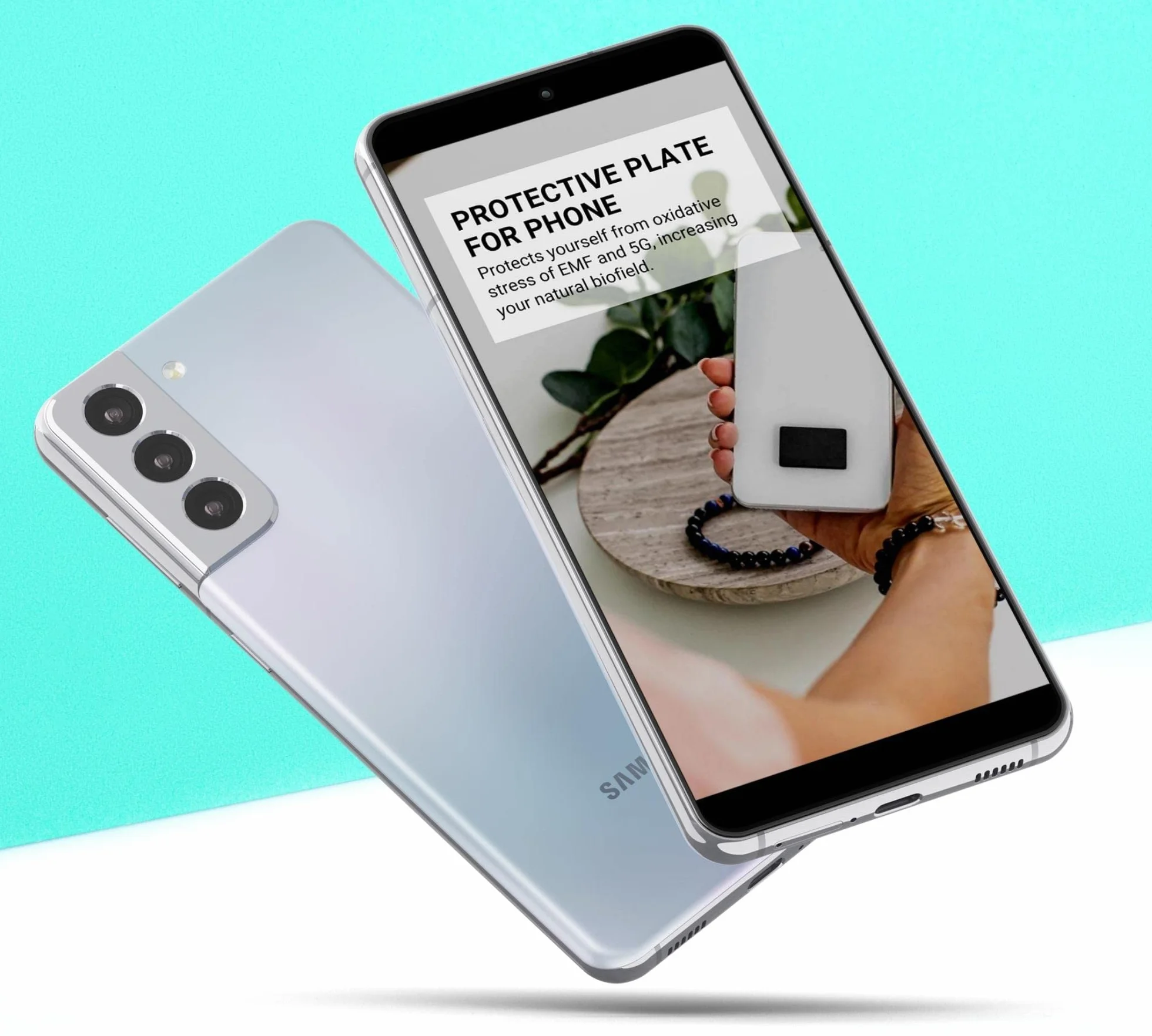 DOJA Barcelona | Szungitowa płyta samoprzylepna do urządzeń mobilnych | Szungitowa prostokątna płytka na telefon komórkowy | 1,5x2,5cm | 4-5gr | Kamienne naklejki Klej antyradiacyjny | Ochrona elektromagnetyczna szungitu