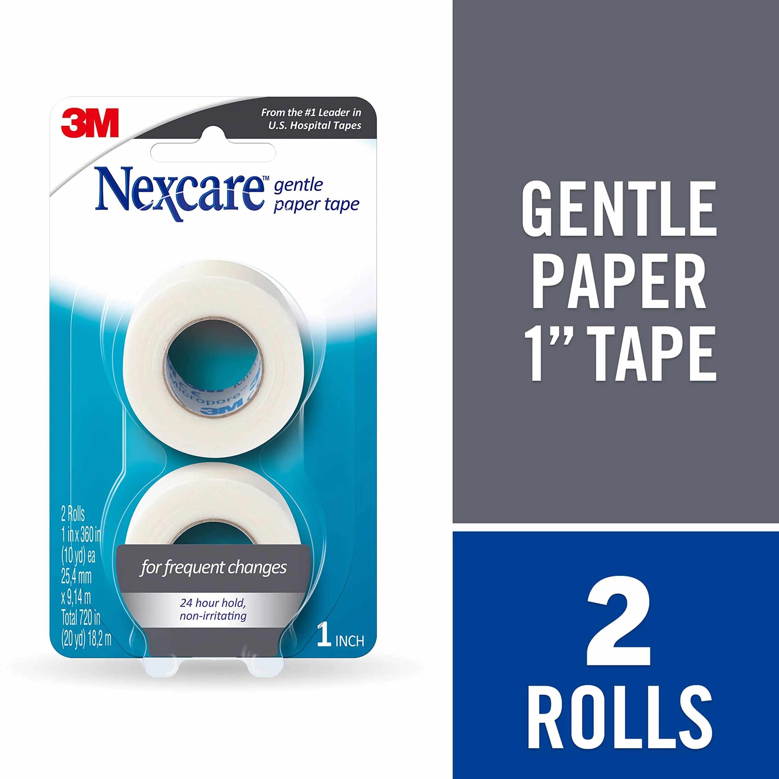 Nexcare Pierwsza pomoc 3M delikatna taśma papierowa 2 rolki