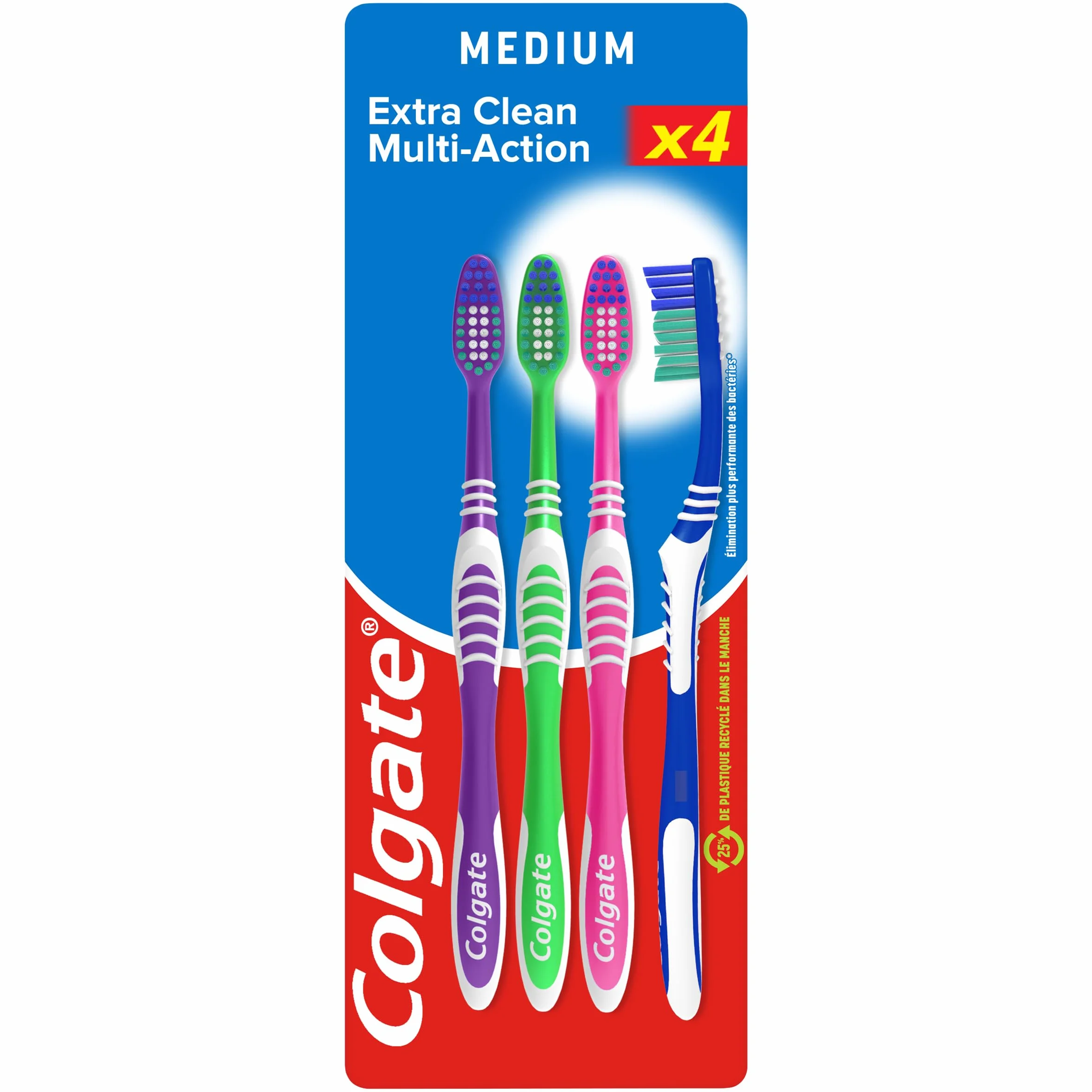 Colgate Multi Action Medium Szczoteczka 4 Sztuki