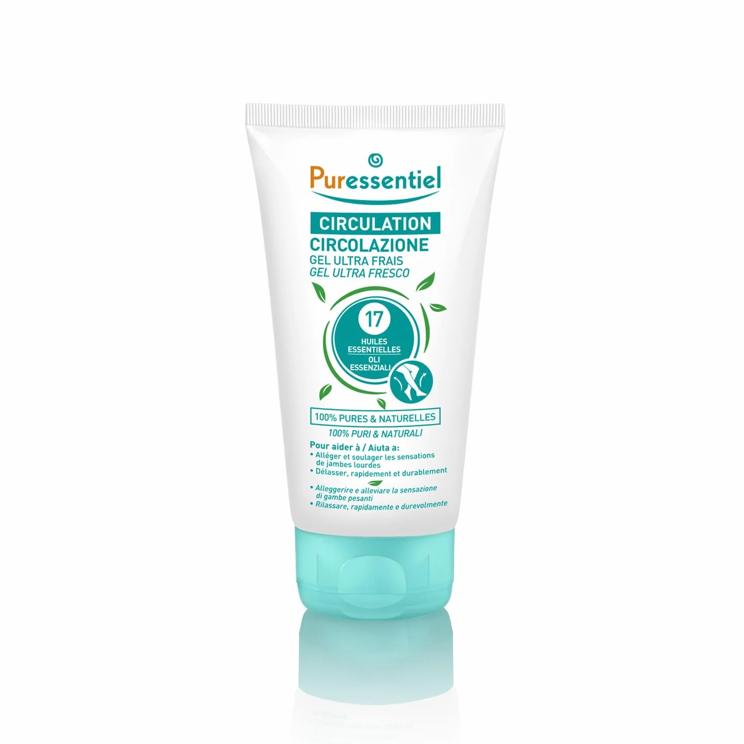Puressentiel odświeżający żel chłodzący na krążenie krwi z 17 olejkami eterycznymi 125 ml