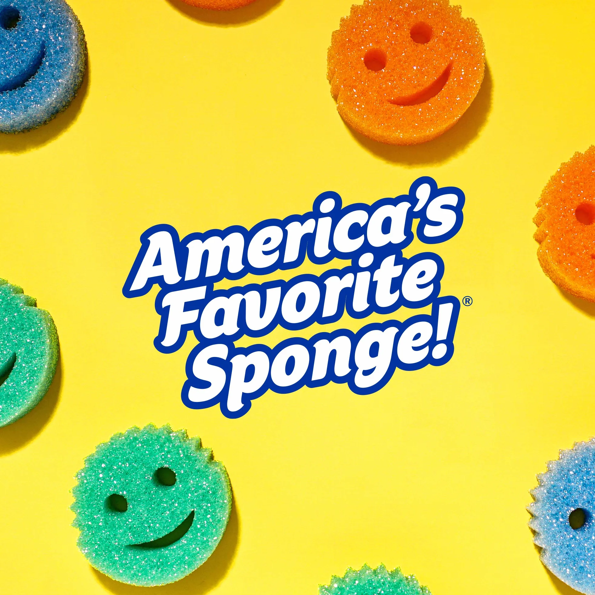 Scrub Daddy Dwustronna gąbka i szorowanie - Scrub Mommy - gąbka bez zarysowań do naczyń i domu, miękka w ciepłej wodzie, mocna w zimnie, odporna na zapachy (1 szt. (1 opakowanie)