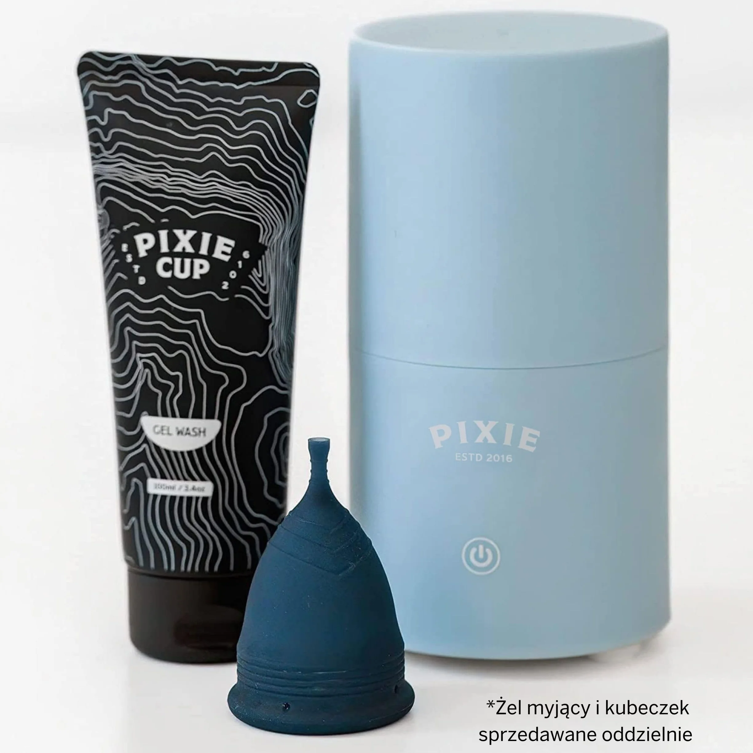 Pixie sterylizator do sterylizatora w kubku menstruacyjnym All-in-One – czyści i przechowuje kubek z okresem – zabija 99,9% zarazków parą