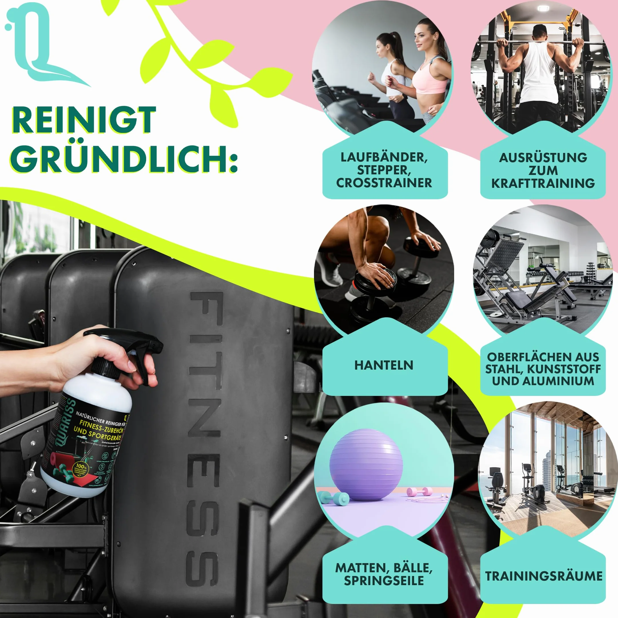 Naturalny środek czyszczący do akcesoriów fitness 0,5 l