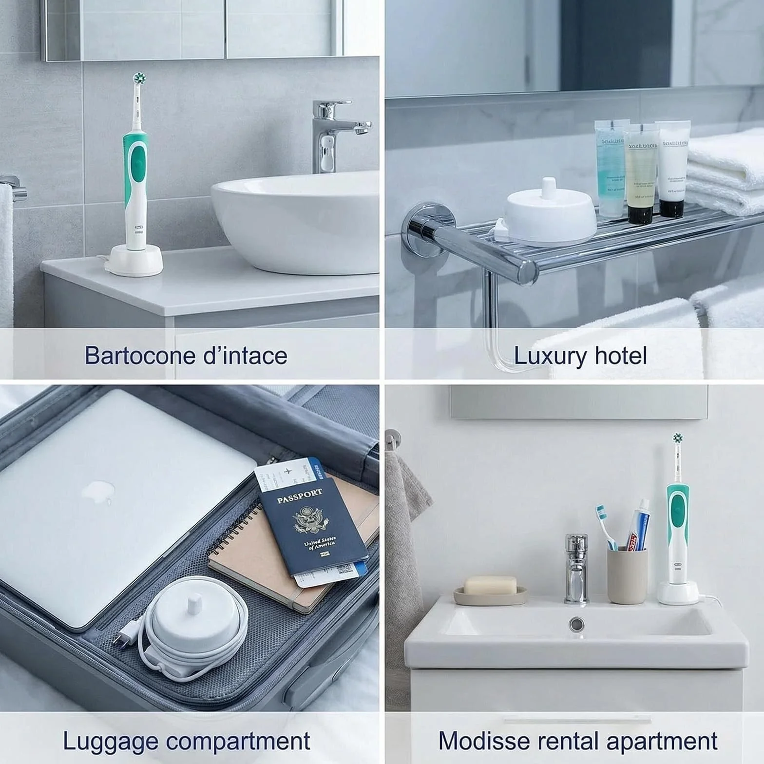 Oral-B Braun Wodoodporna indukcyjna ładowarka do szczoteczki do zębów 220-240 V