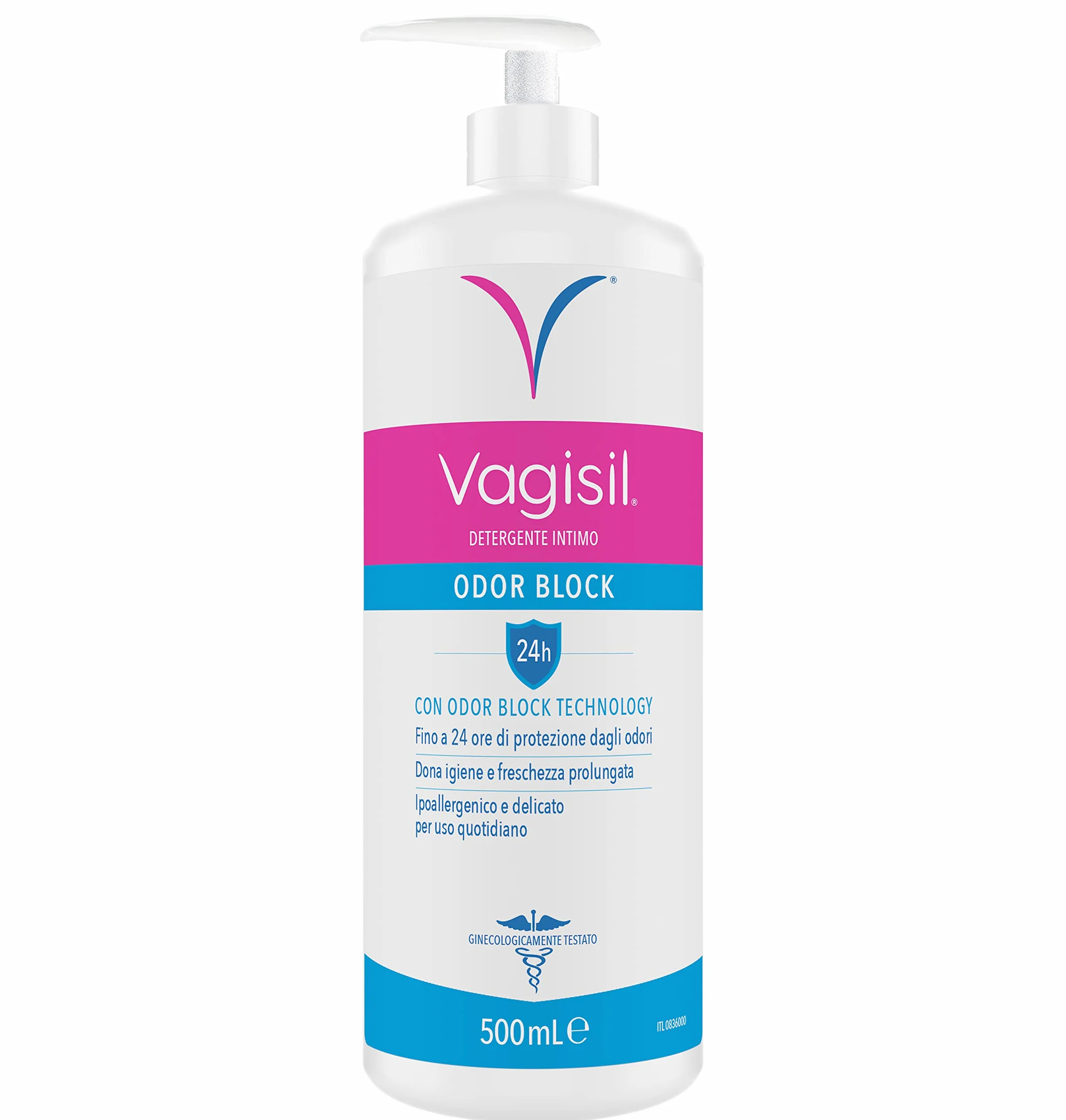 Vagisil Damska bielizna Odor Block, Codzienna higiena, Mydło Bielizna Kobieta, Odświeżający, Z Aloe Vera, 24h Ochrona Zapachów, 500 ml