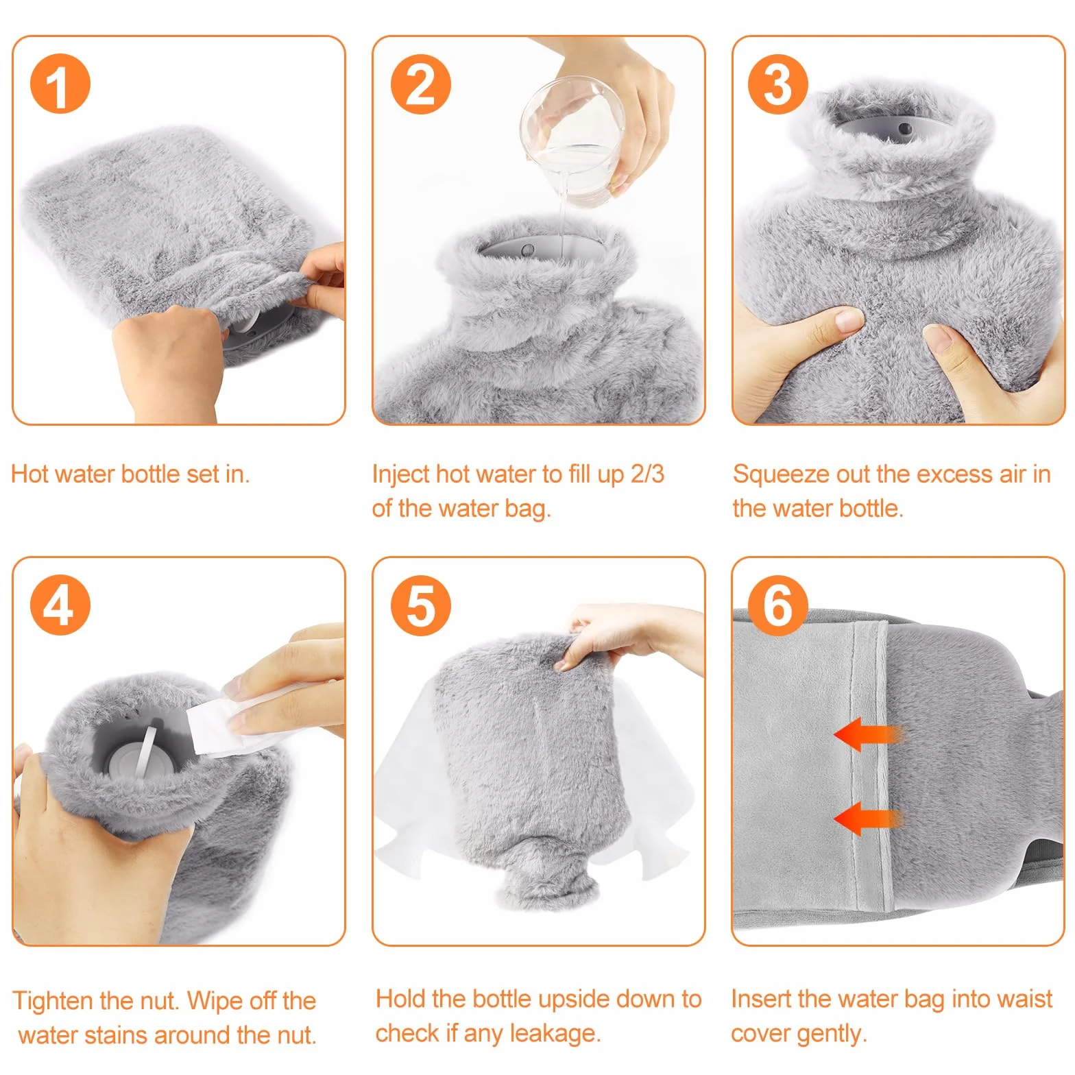 Pasek do termoforu, 1,2 l, termofor z gumy z miękkim obiciem w talii, 3 w 1, pasek do termoforu, na kark, ramiona, plecy, nogi, ogrzewanie talii, butelka Hot Water Bottle do łagodzenia bólu