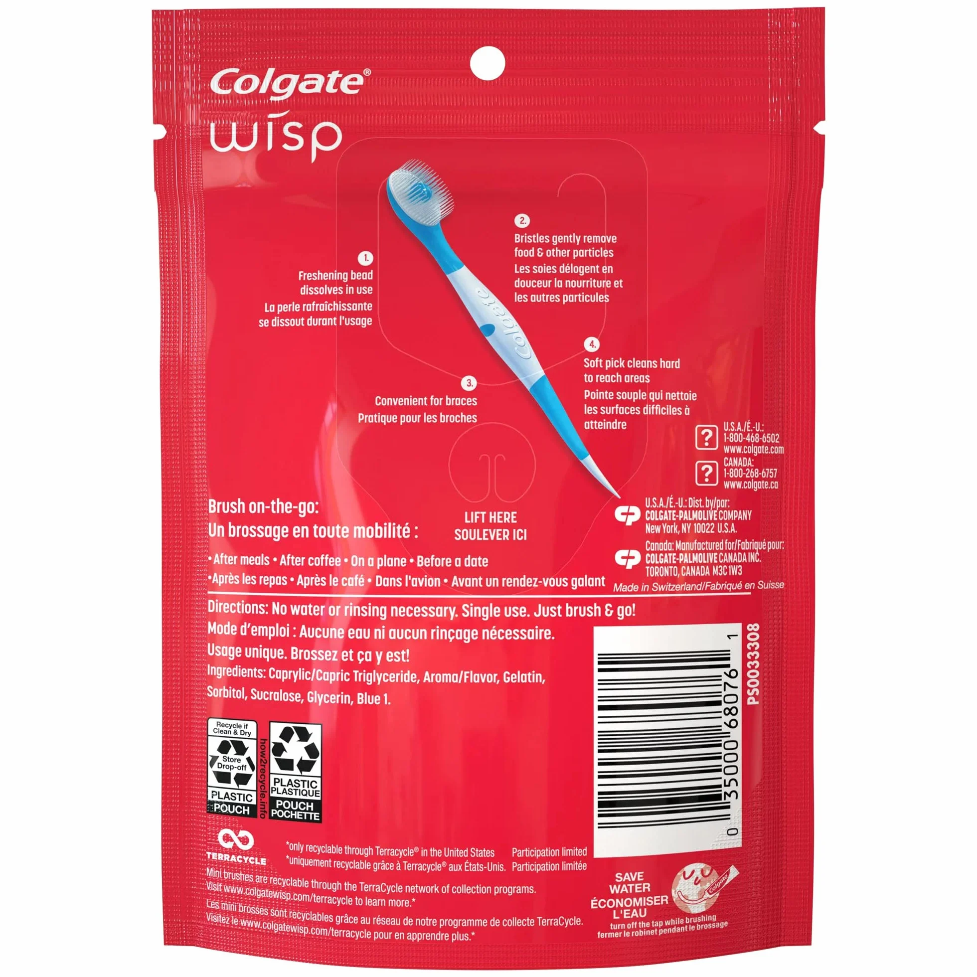 Colgate Wisp Portable Mini-Brush Max Fresh Peppermint 2 sztuki
