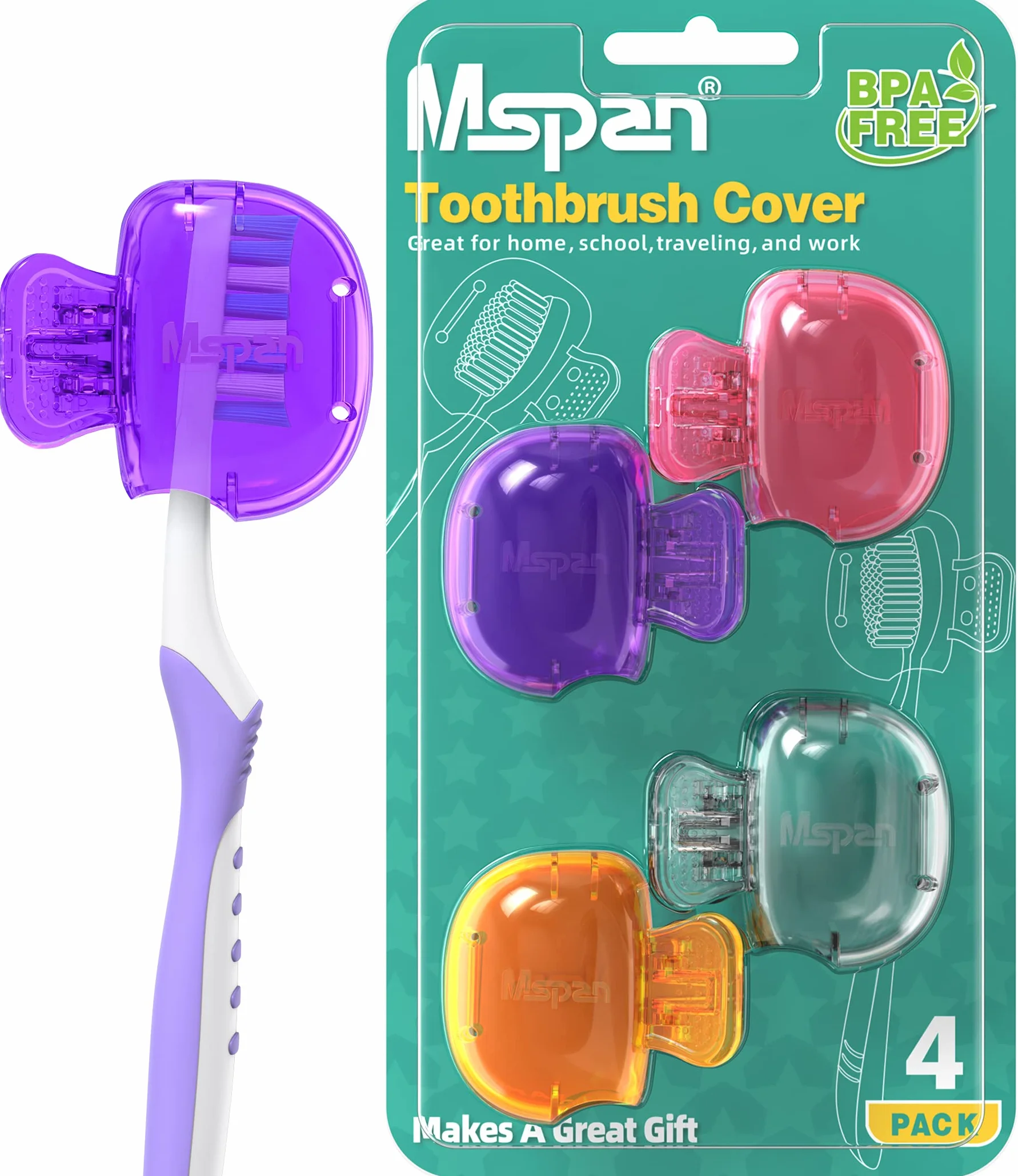 Mspan Pokrywa głowicy elektrycznej szczoteczki do zębów soniczna nakładka ochraniacz podróżny plastikowa etui