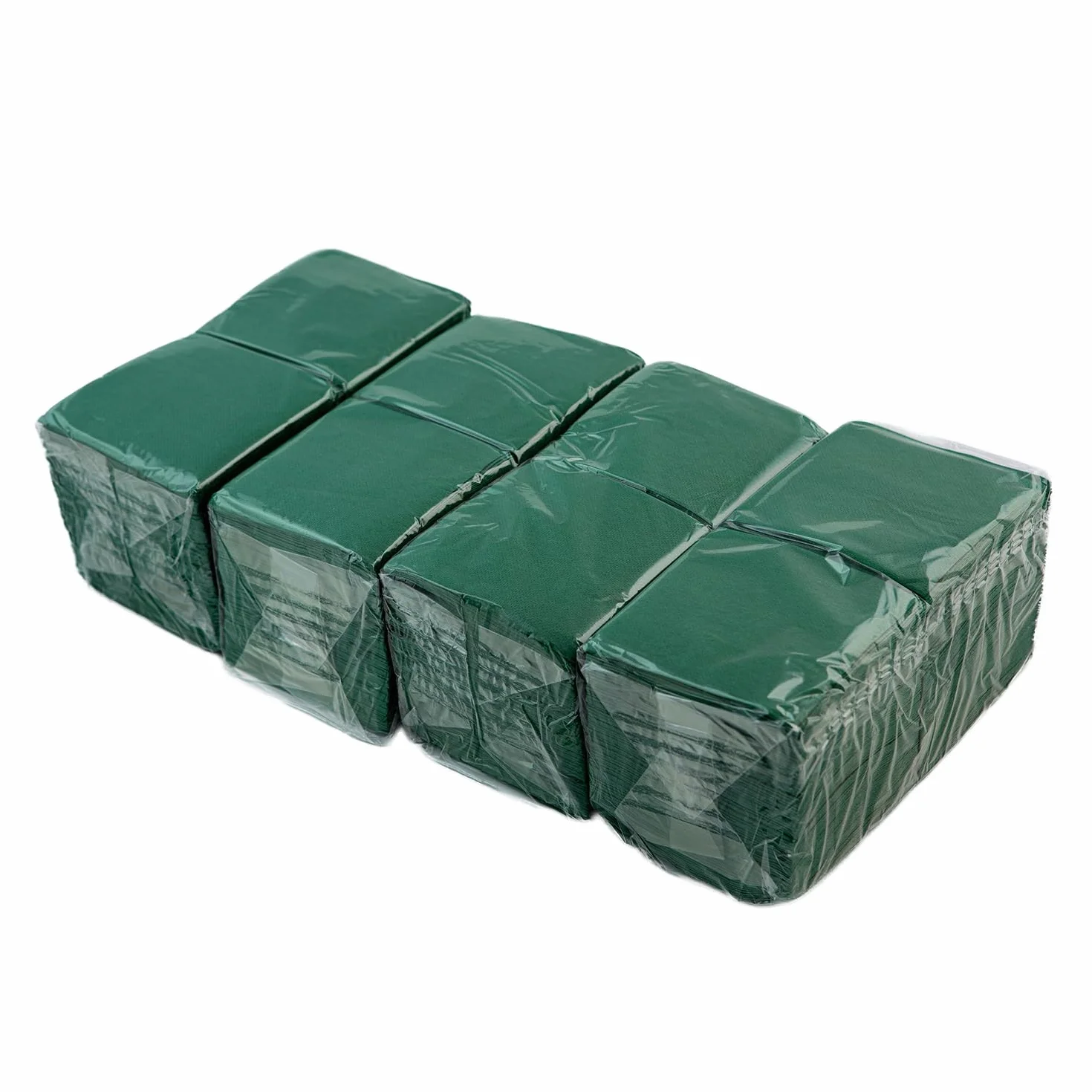 Hostelnovo - 600 szt. zielonych serwetek stołowych - Papier jednorazowy - Mikropunkt 10 x 10 cm (po złożeniu) i 20 x 20 cm (rozłożony) - Idealne na imprezy cateringowe, barowe i przyjęcia