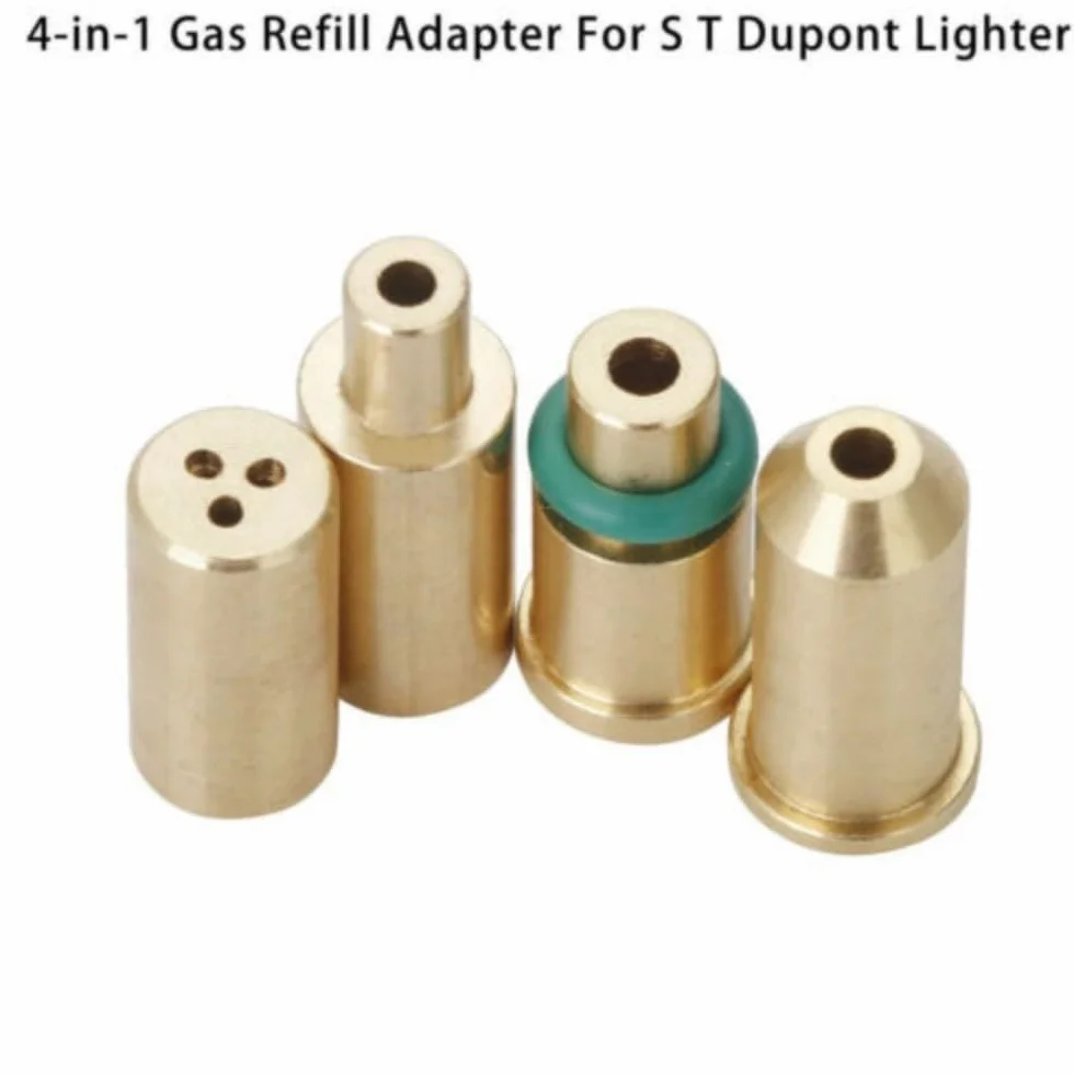 Adaptery do napełniania gazem 4 w 1 do zapalniczki S T Dupont żółty/czerwony/zielony/niebieski nasadki DL