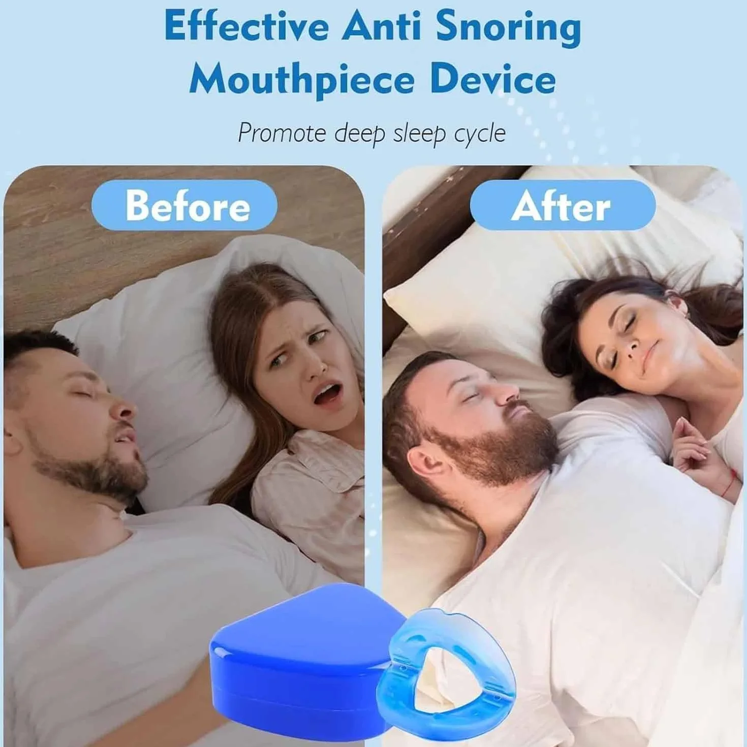 Anti Snoring Mouthpiece - Universal Size,Anti Snoring Devices for Sleep,Food Grade Material Snore Mouth Guard,Instantly Quiet Antisnoring Device Mouthpiece,Make The Night Quiet (2)