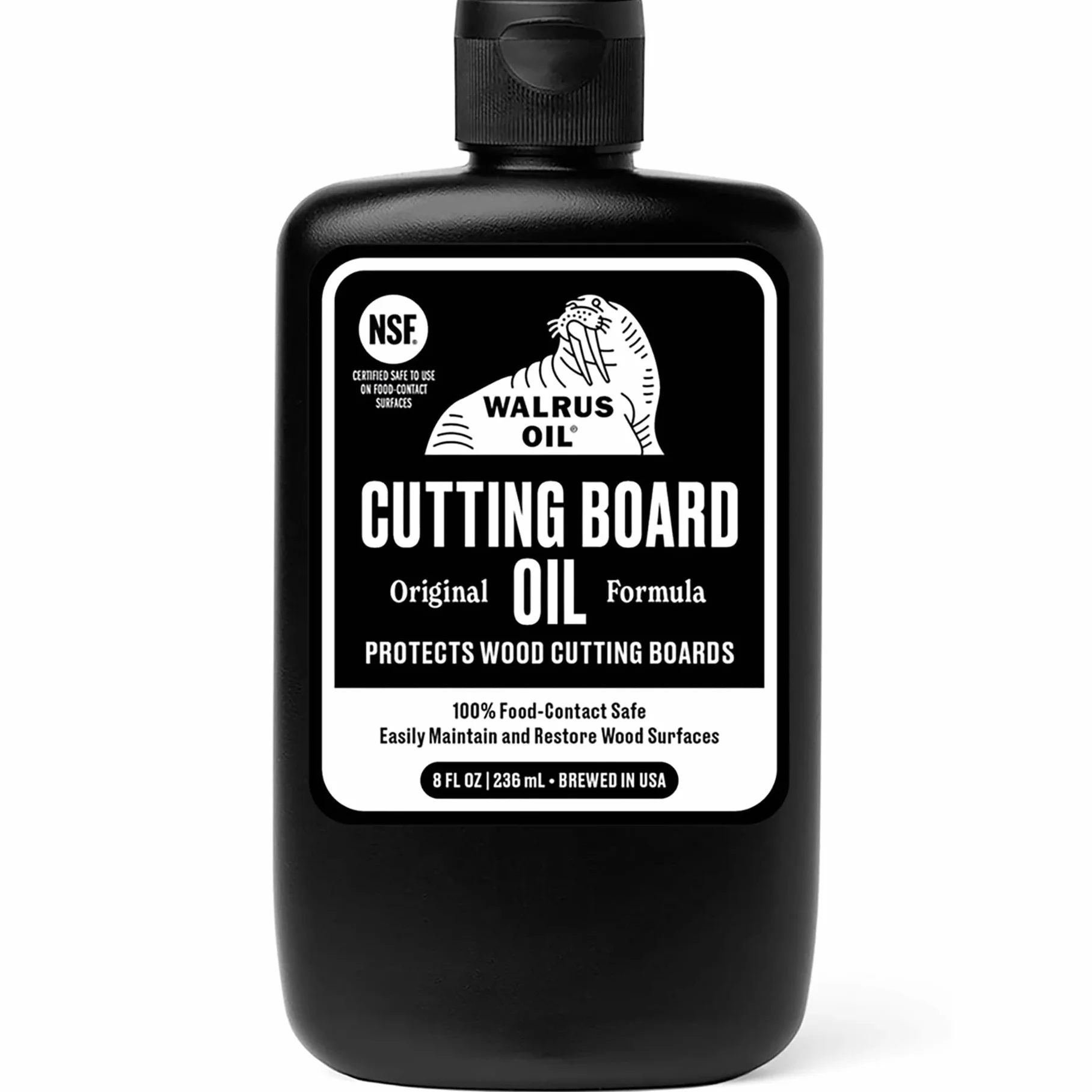 WALRUS OIL - Płyta do cięcia oleju i Wood Butcher Block Oil, butelka 8 oz FDA Food-Safe