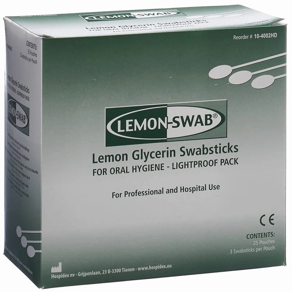 Hygea Lemon-Glycerin Swabsticks - 3's, Lmn Glycerine Swabsticks 3S, (3/PACK, 25 PACKS/BOX) by Medline