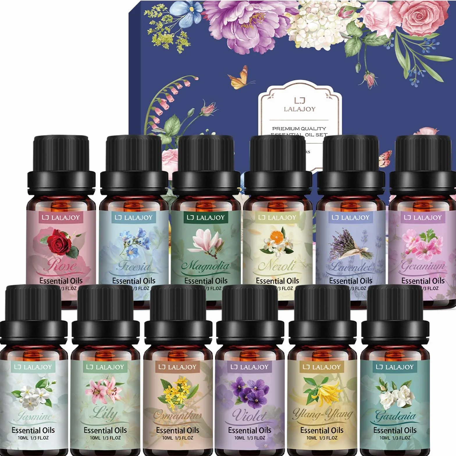 Zestaw olejków eterycznych 12 x 10 ml do dyfuzora, aromaterapii, produkcji mydła i świec