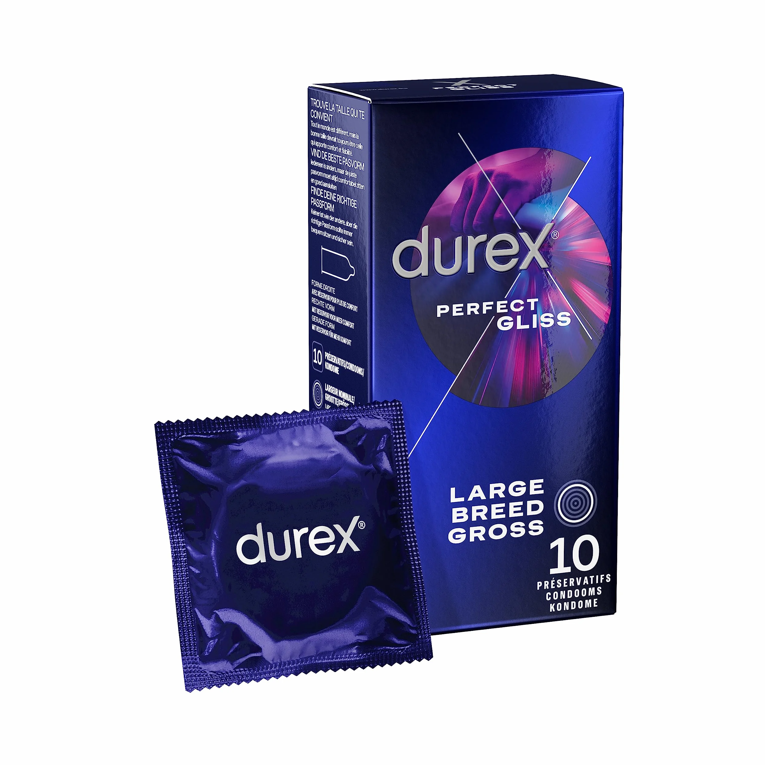 Durex - Durex Perfect Gliss prezerwatywy – 10 sztuk