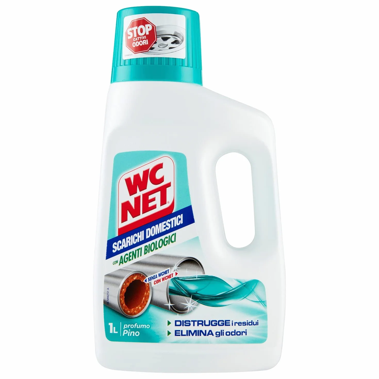 WC Net – Wprowadzenia domu, leczenie przewodów rurowych, zapach sosny – 1 l (1 opakowanie)