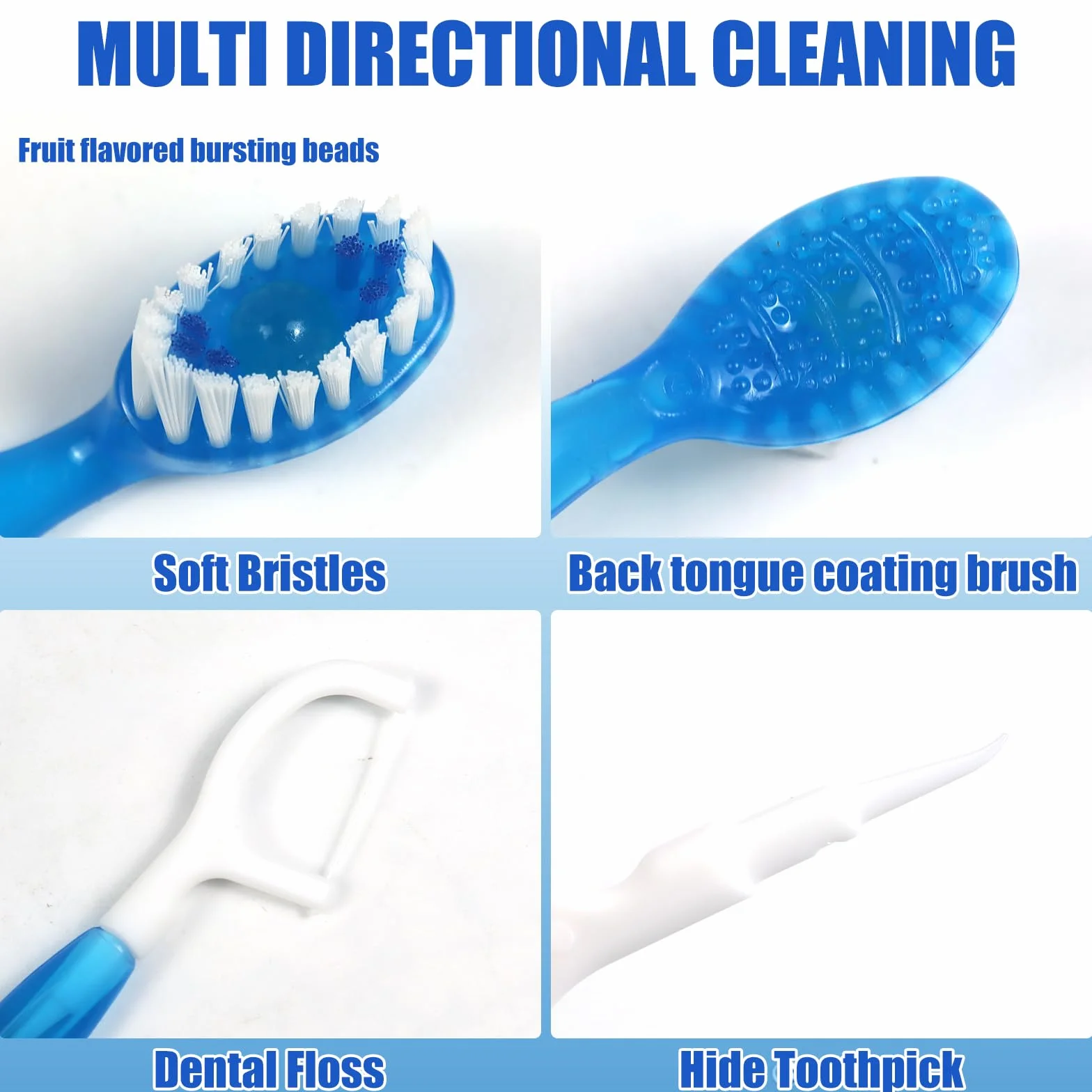 Mini szczoteczka do zębów 26 sztuk jednorazowe 5 w 1 z pastą nić dentystyczna skrobak do języka