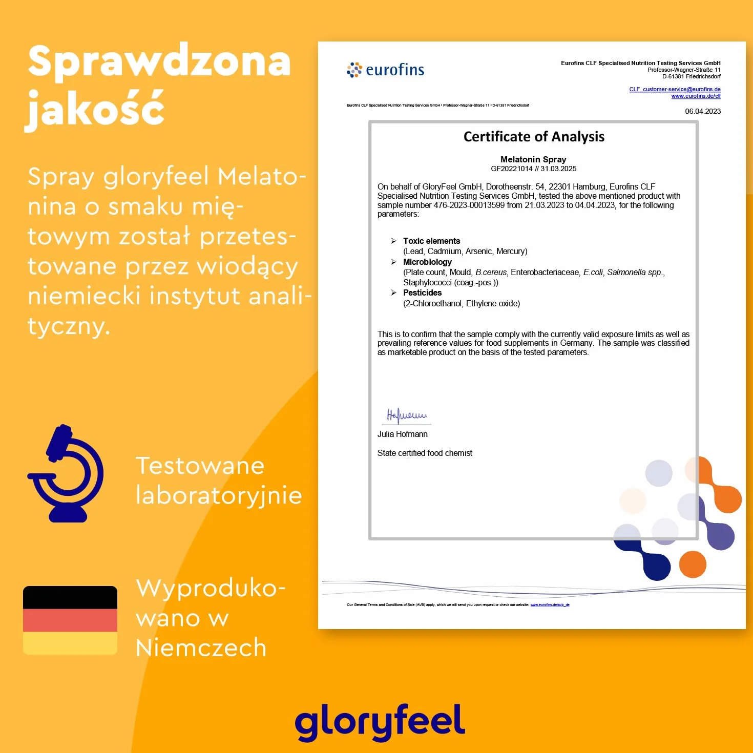 Melatonina w sprayu - z walerianą, lawendą + ekstraktem z melisy, wit. B6 i B1-1 mg melatoniny, 220 rozpyleń - w 100% wegańskie, testowane laboratoryjnie i wyprodukowane w Niemczech bez dodatków