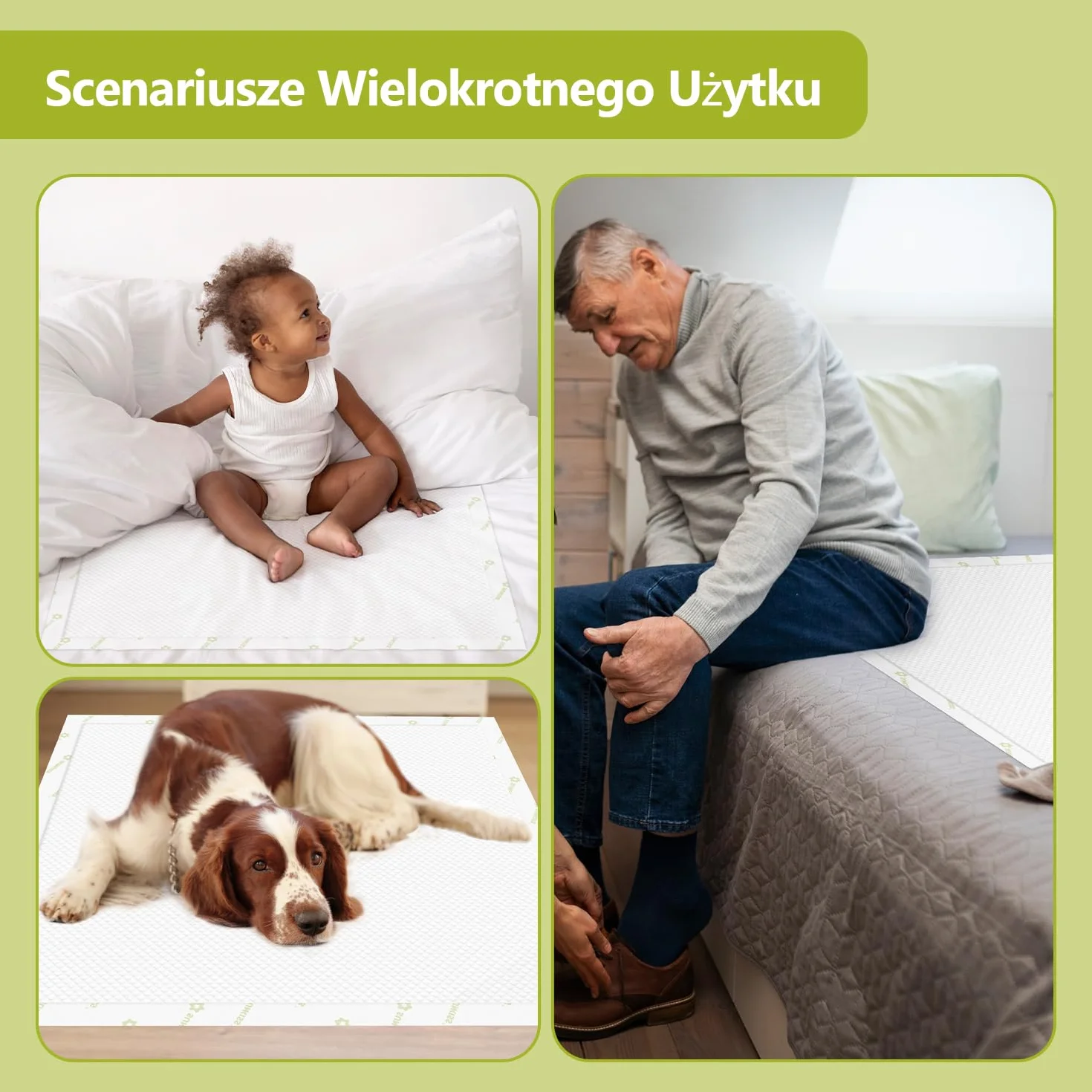 SUNKISS TrustPlus 90x60 cm jednorazowe podkładki chłonne na nietrzymanie moczu 50 szt.
