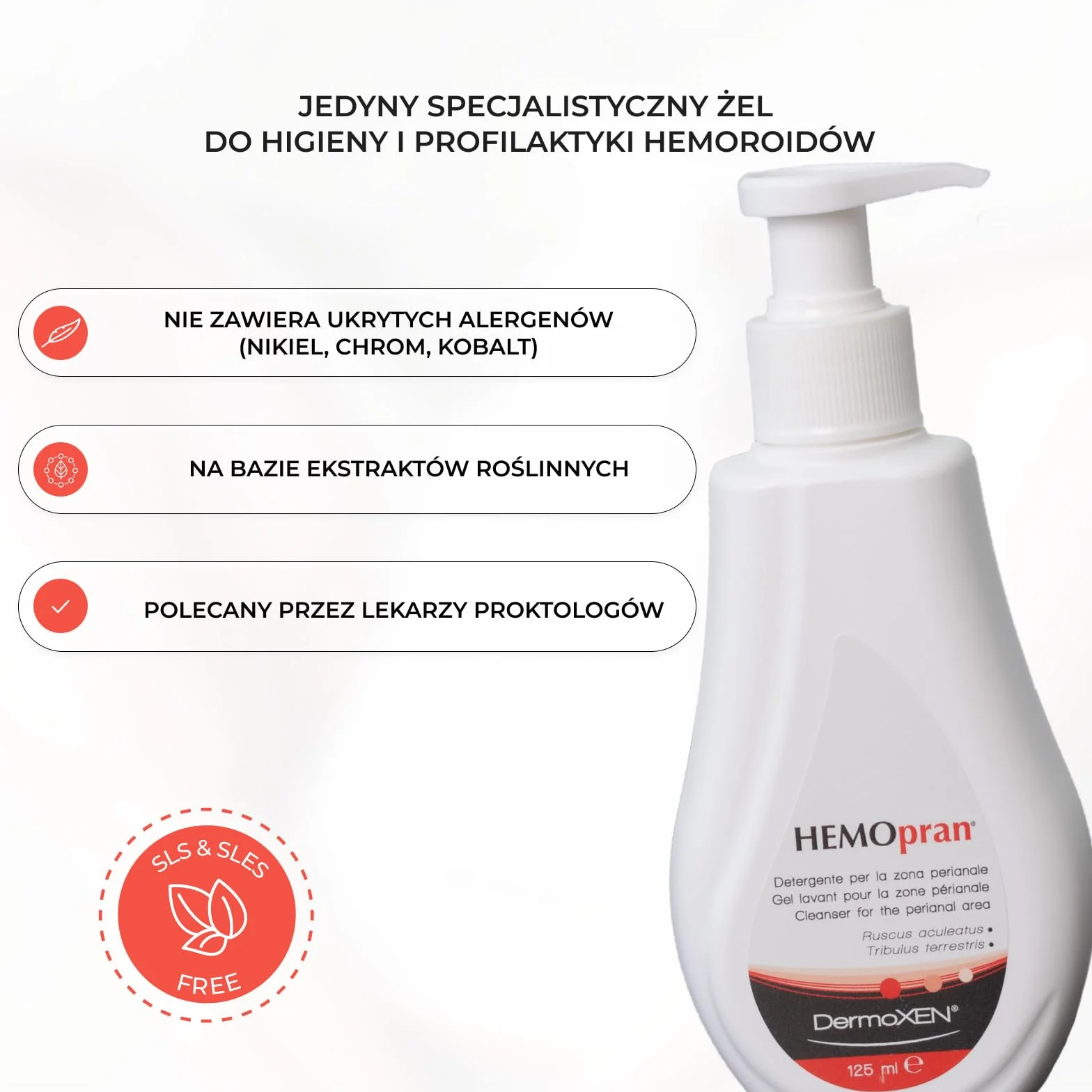 Dermoxen HEMOpran żel do mycia okolic odbytu 125 ml