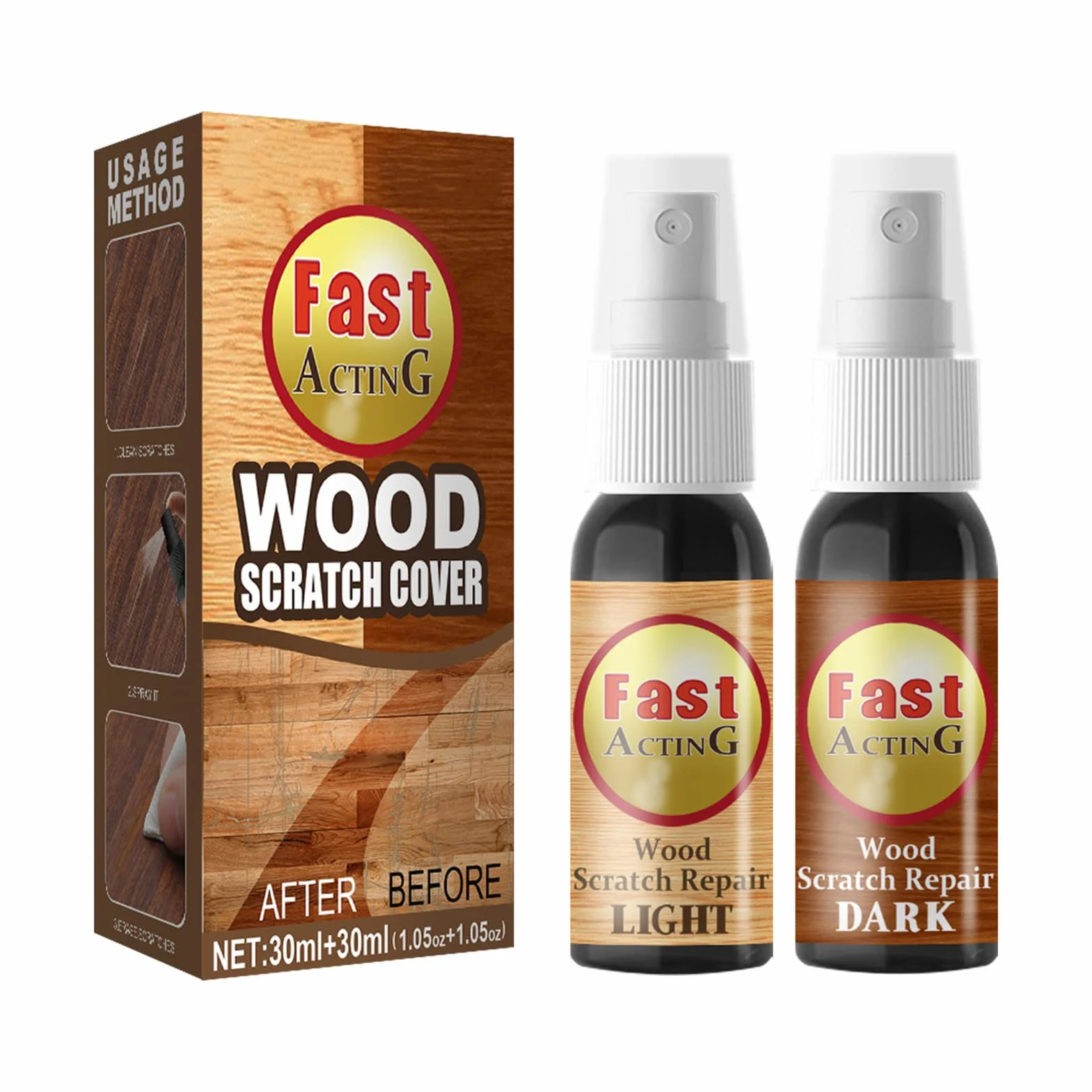 Wood Floor Scratch Remover 2 sztuki zestaw do usuwania zarysowań
