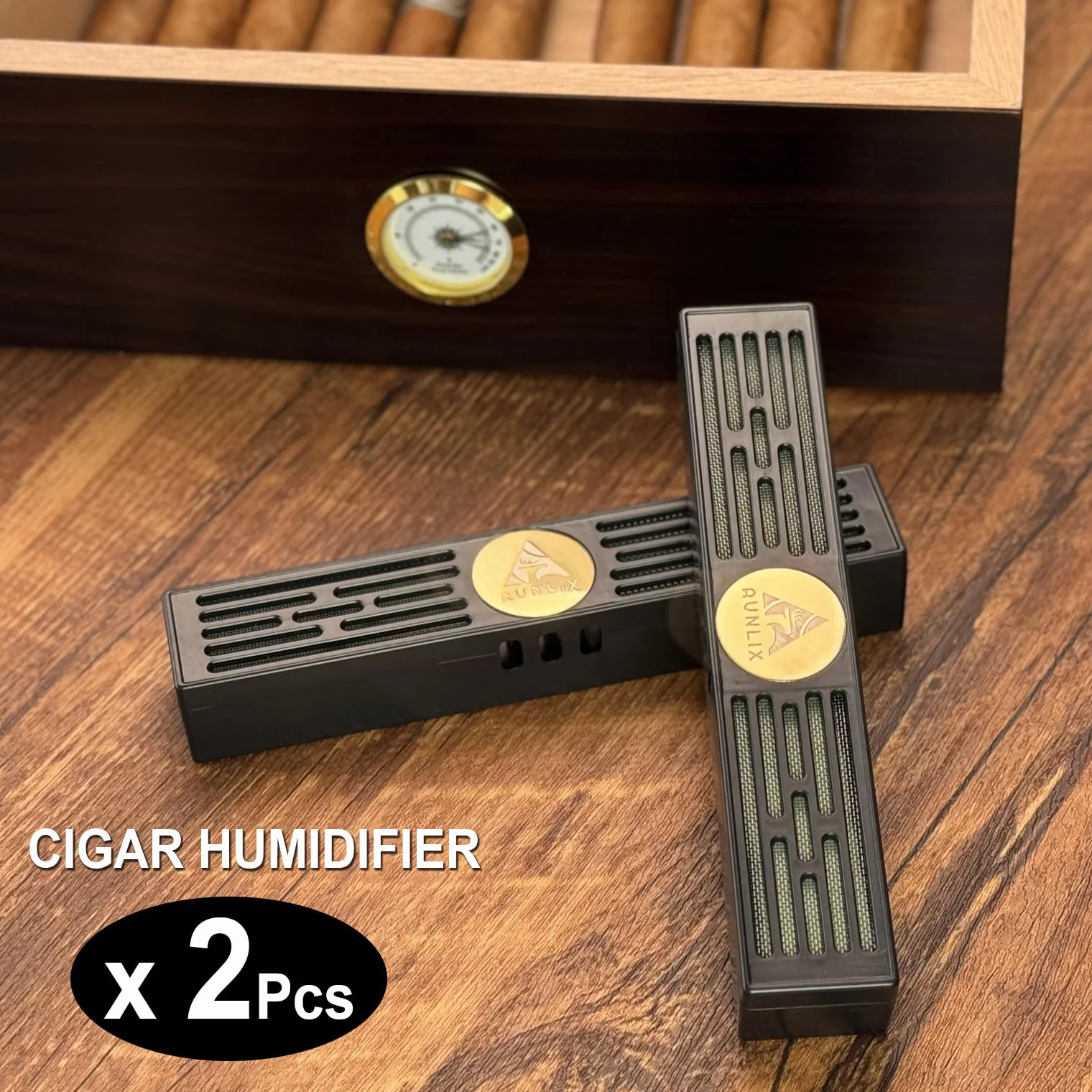Humidor Nawilżacz do Cygar,Nawilżacze do humidorów, Nawilżacz do Cygara utrzymuj wilgotność pudełek po humidor,nawilżacz powietrza, akcesoria do kubańskie cygara (2 sztuki)