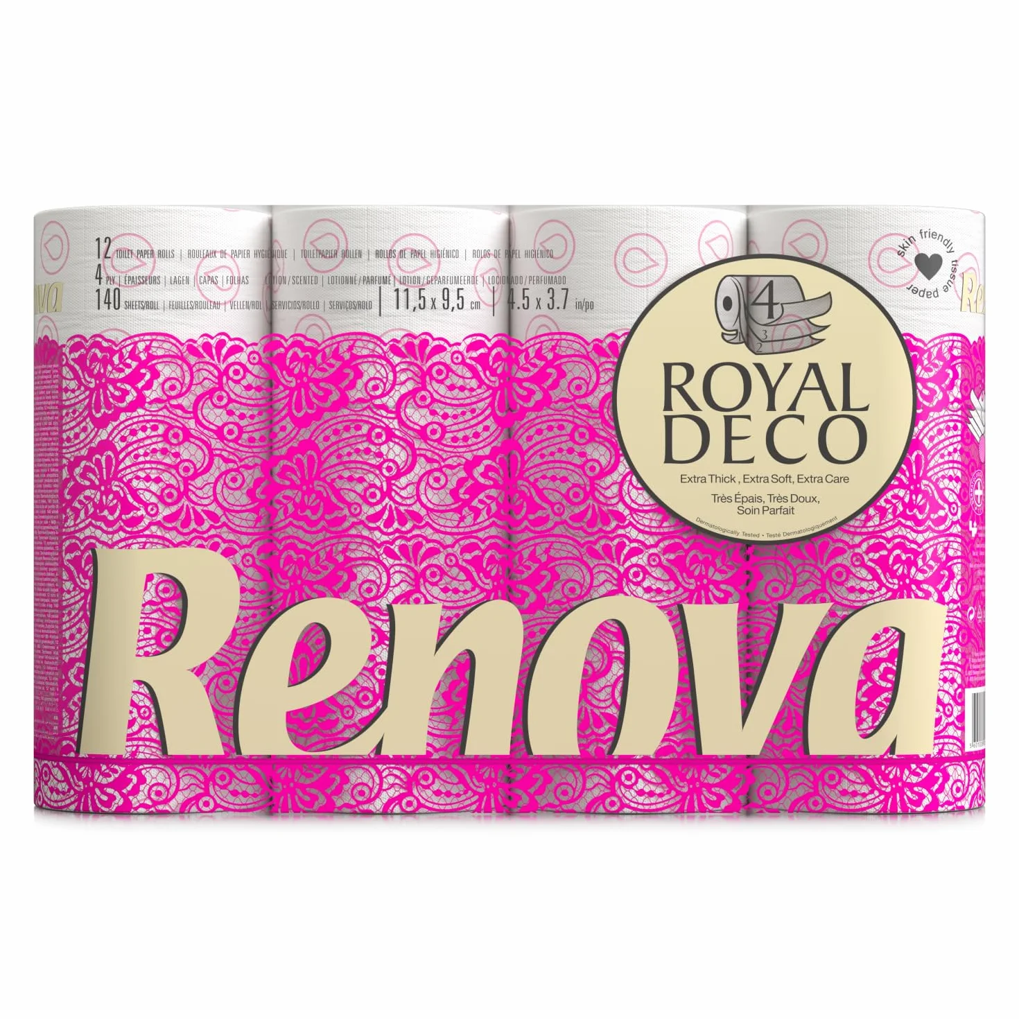 Renova Papier toaletowy 4-warstwowy biały perfumowany 12 rolek