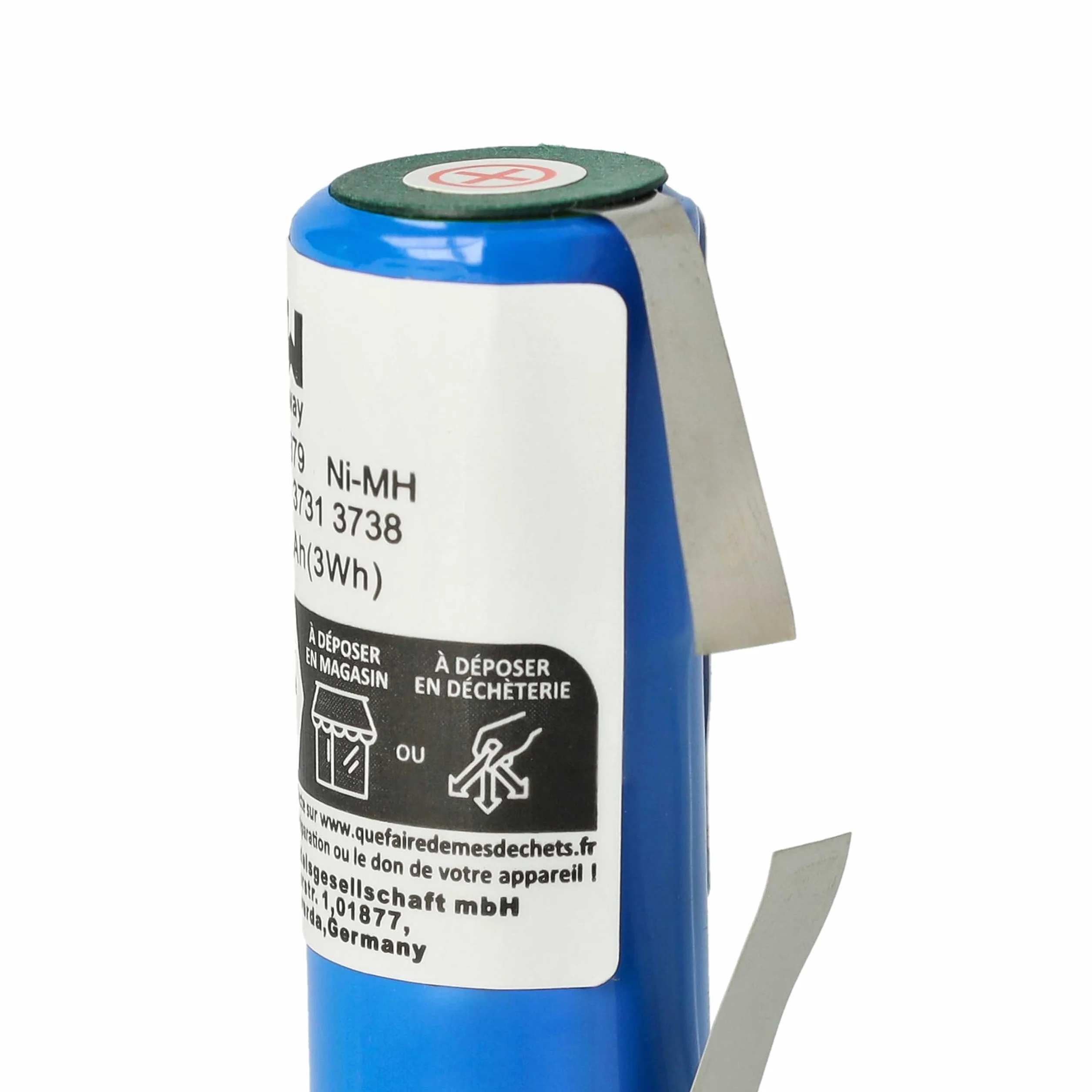 vhbw NiMH akumulator 2500 mAh (1,2 V) do szczoteczki zębów Braun Oral-B Professional Care, Sensitive, Sonic Complete, Triumph jak Braun 3731, 3738.