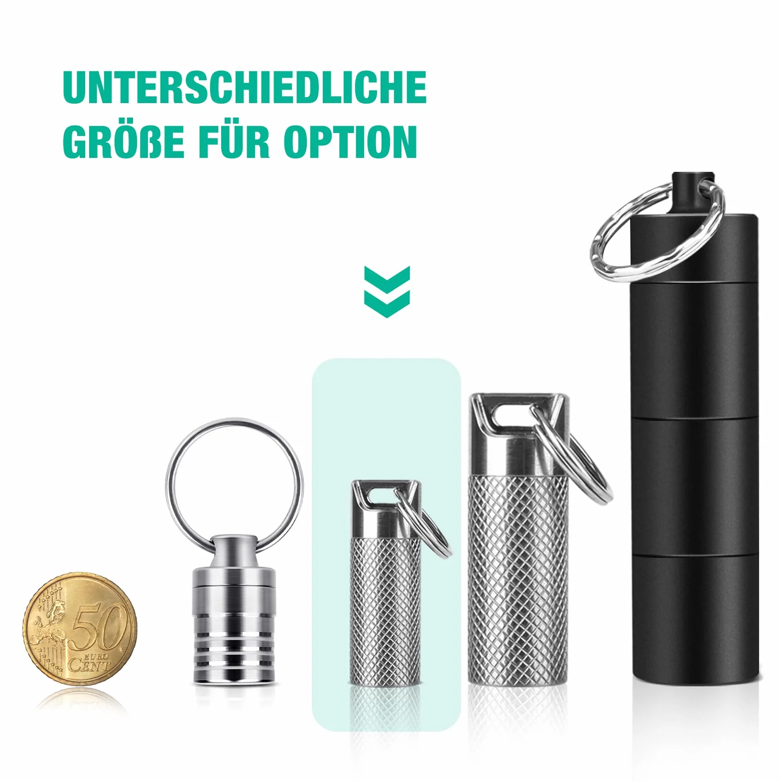 Opret Mini tytanowe metalowe pudełko na tabletki, małe, z brelokiem, wodoodporne, lekkie, do podróży na świeżym powietrzu, pudełko na tabletki, małe tabletki, pudełko na tabletki