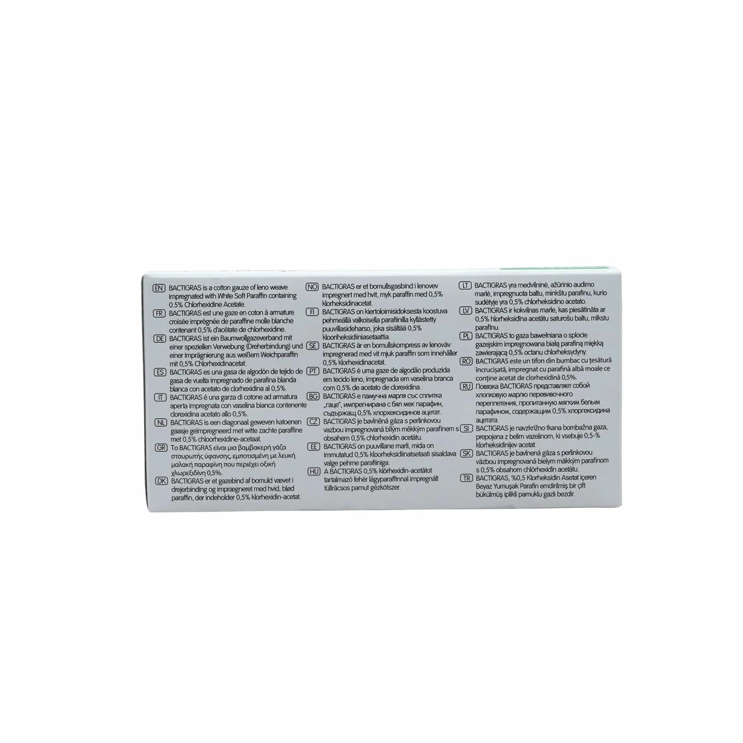 Smith & Nephew Bactigras Opakowanie 50 plastrów Tulle Gras 5 x 5 cm