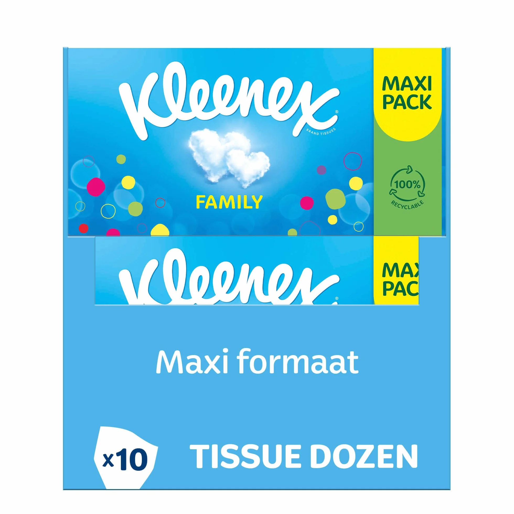 Kleenex Family Chusteczki 1280 sztuk 10 x 128 Pudełko na prezent