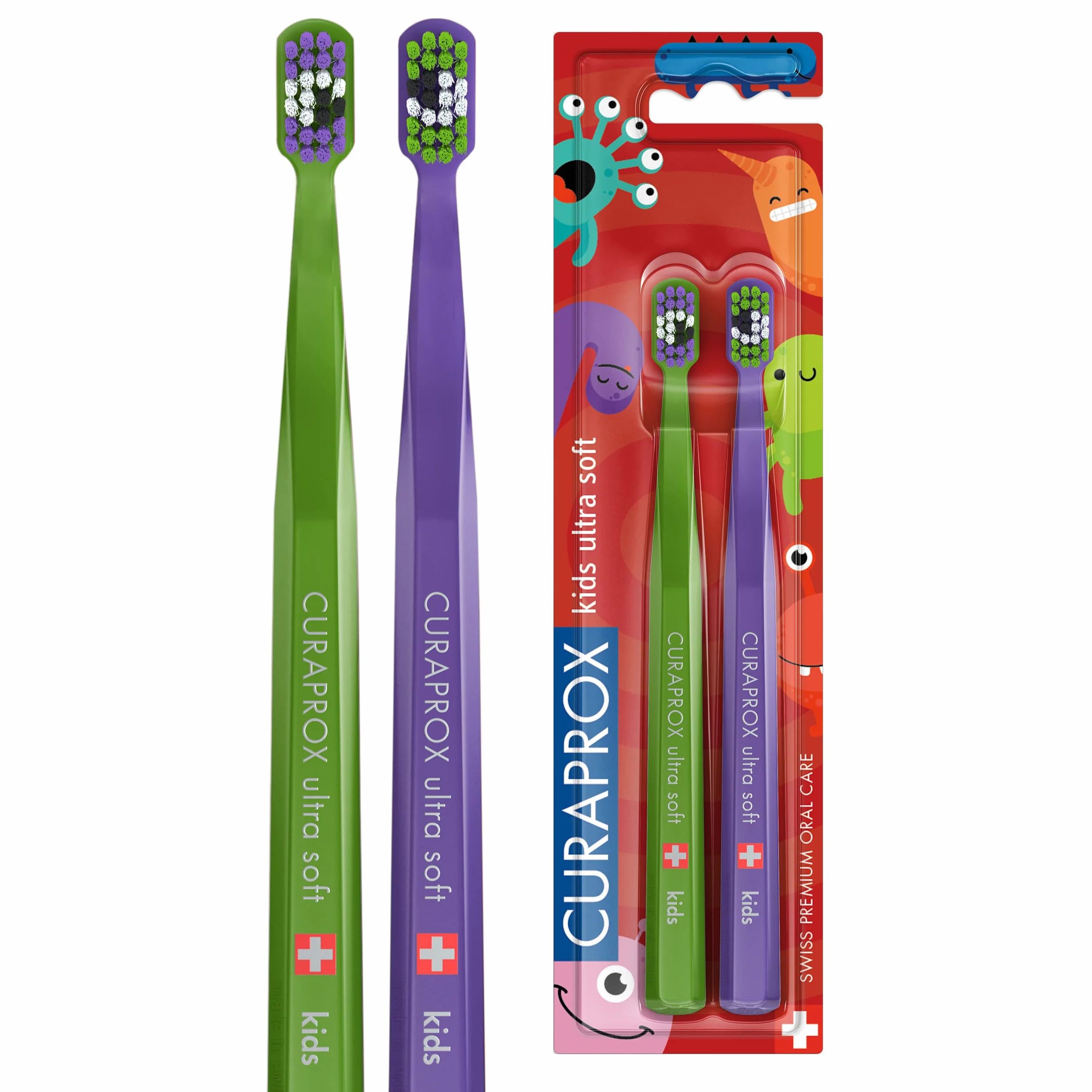 Curaprox CS Kids ręczna szczoteczka do zębów ultra miękka 2 sztuki