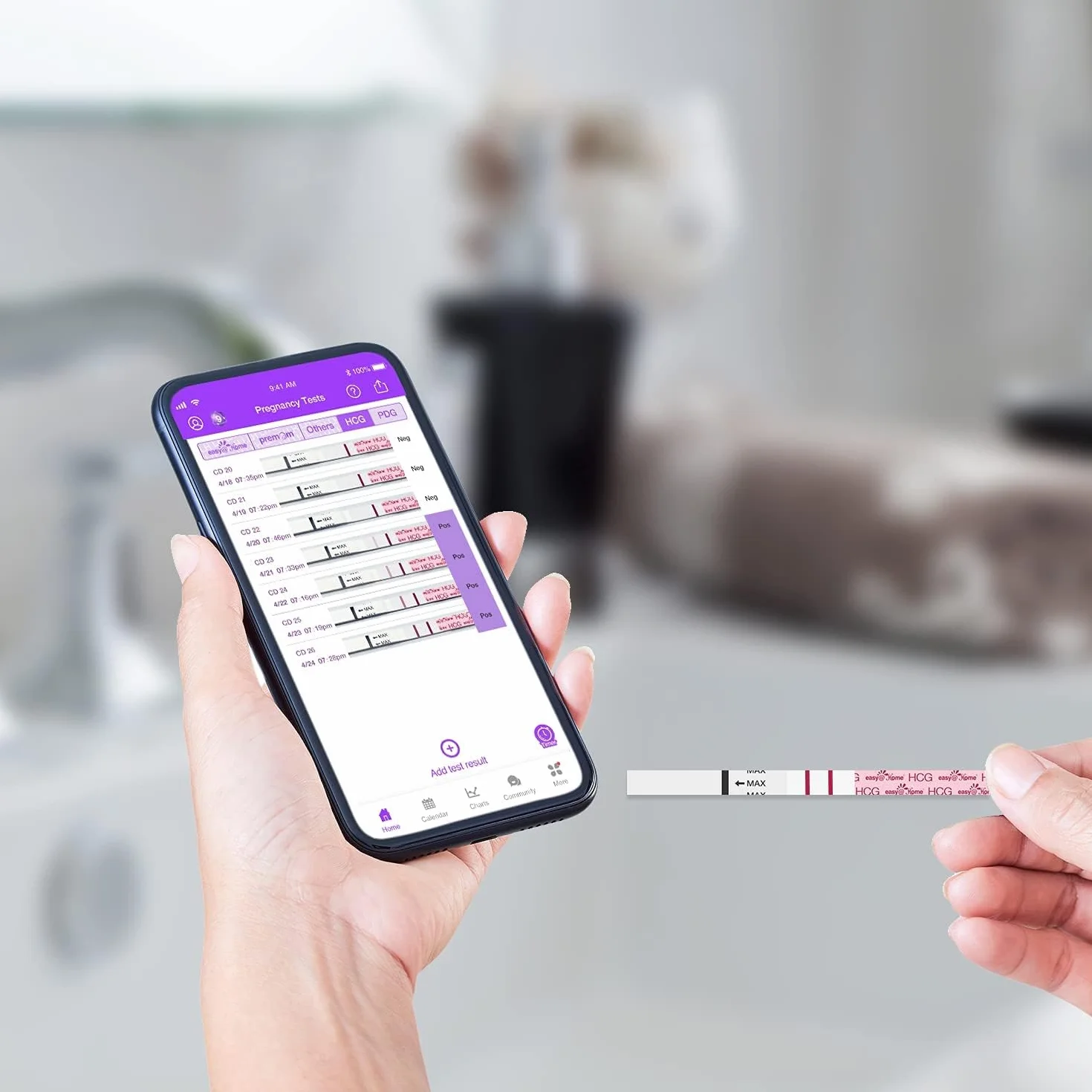 Easy@Home test ciążowy 10 mIU/ml z aplikacją Premom