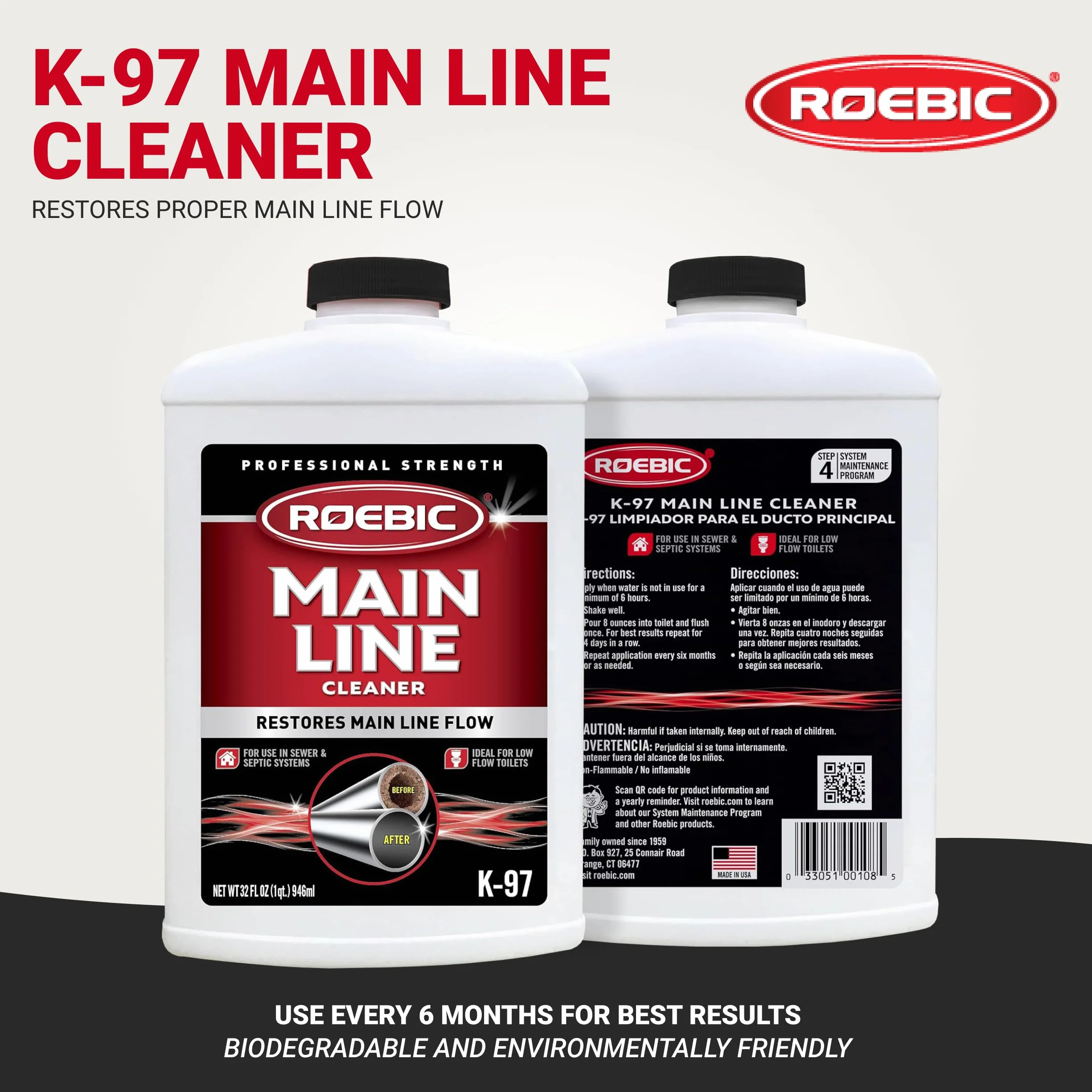 Roebic K-97-Q-12 Main Line preparat do czyszczenia rur i bakterii