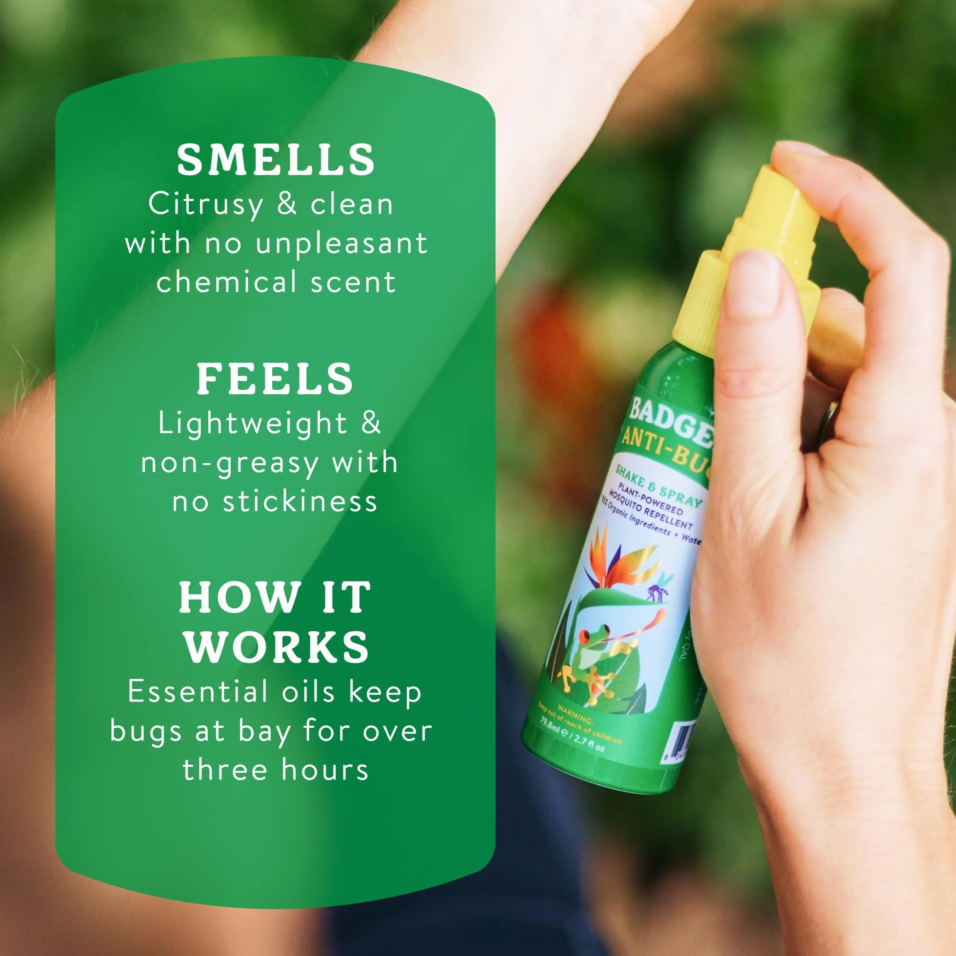 Badger Balm Anti Bug Shake & Spray Travel - 2,7 oz