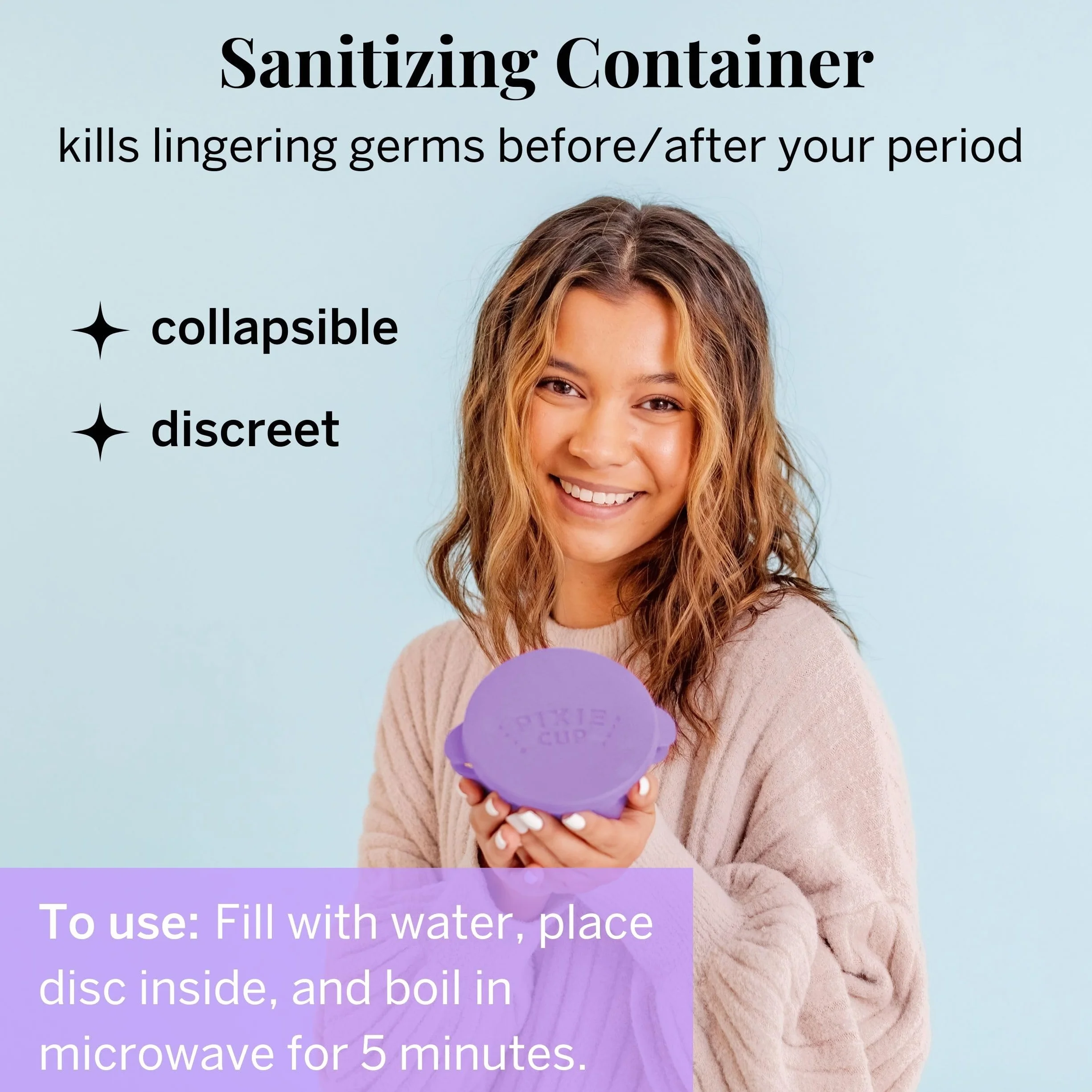 Pixie Cup Zestaw menstruacyjny – najlepszy zestaw startowy do kubków okresowych – 2 kubki, pranie, 20 chusteczek, lubrykant, publiczna toaleta i torba do przechowywania – sprawdzony jako to, czego
