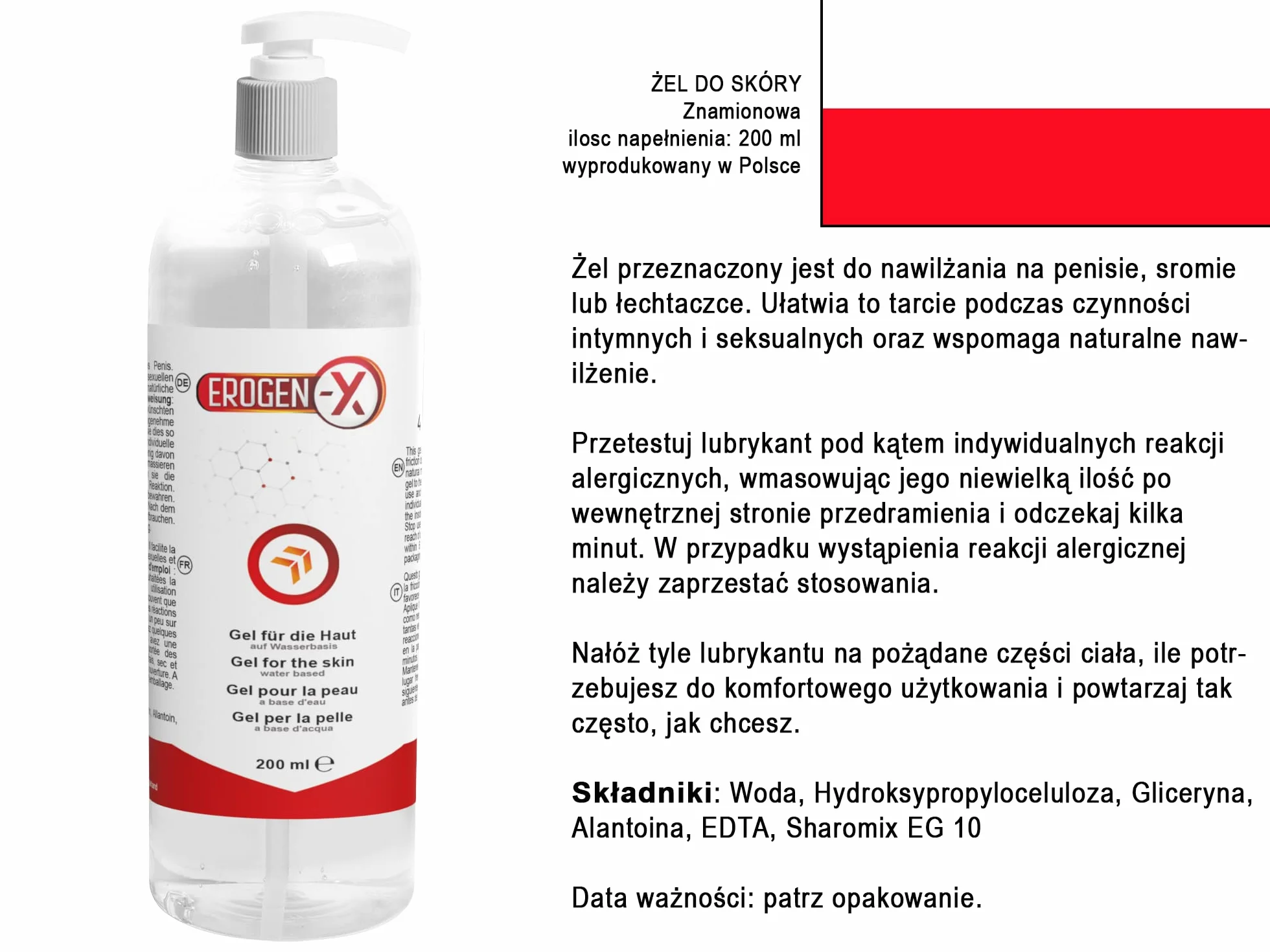 Erogen X: żel na skórę | strefy erogenne - 200 ml