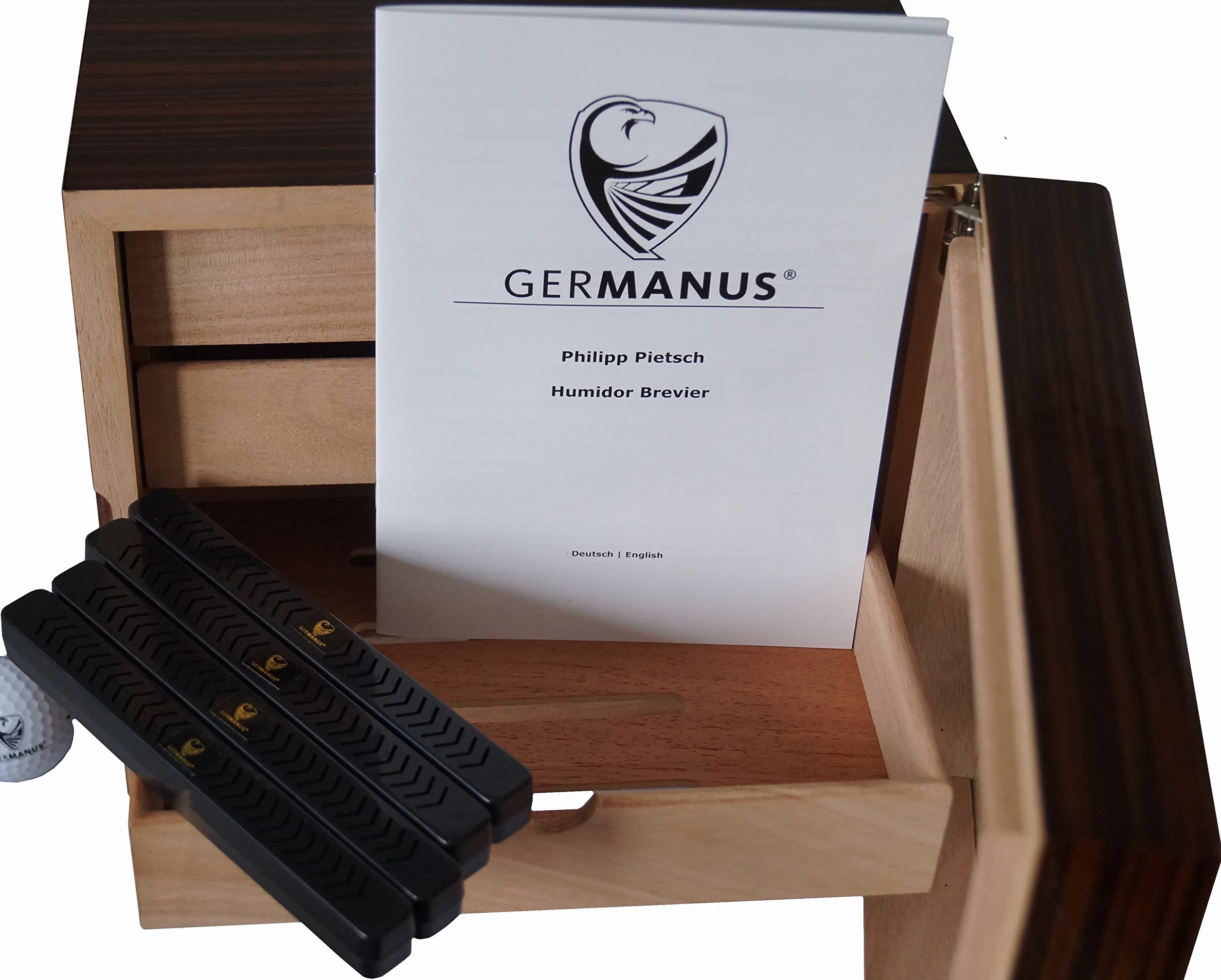 Germanus Dravus II - Nawilżacz do cygar, z brązowymi żyłkami