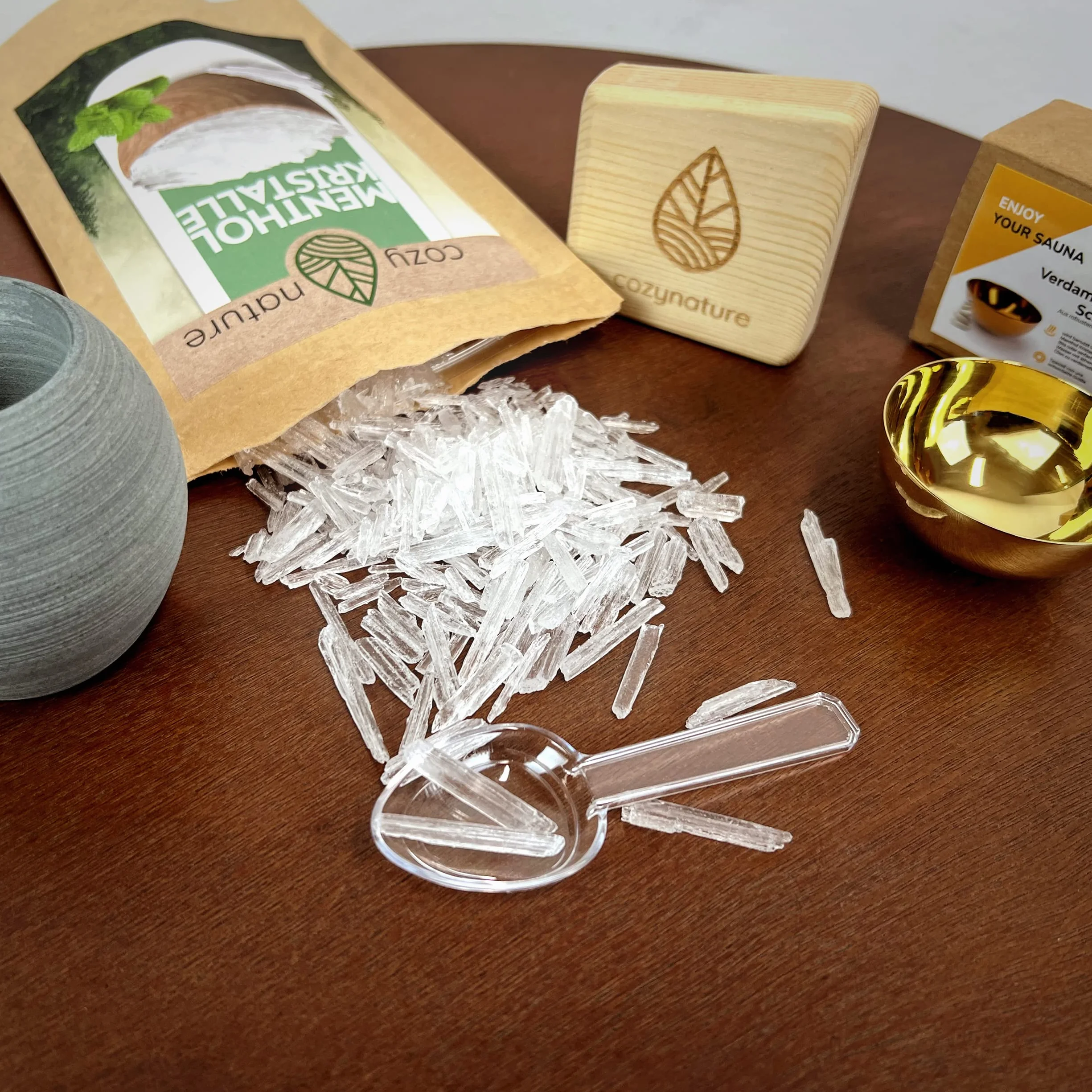 CozyNature Sauna Menthol Crystals, Akcesoria do sauny, Napar do sauny, Kryształy do sauny (100 gramów)