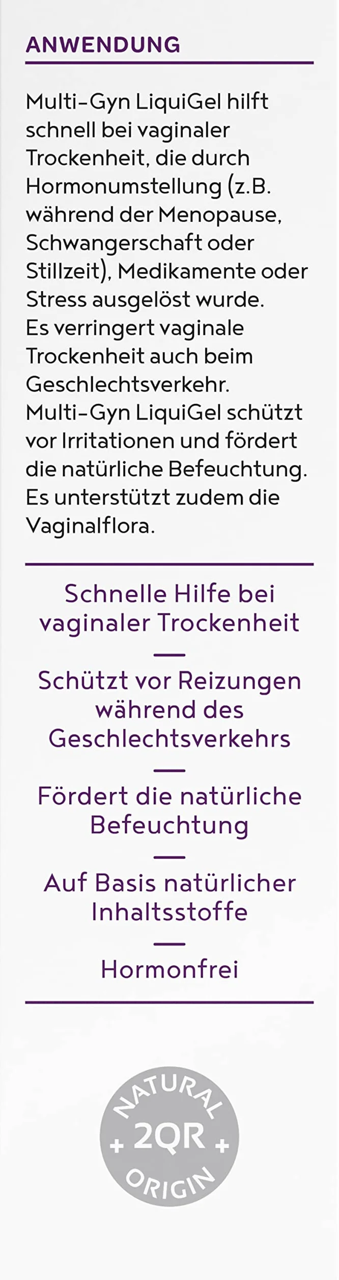 Multi-Gyn LiquiGel z aplikatorem do natychmiastowego łagodzenia suchości pochwy, bólu, swędzenia lub podrażnień – bez hormonów, z naturalnymi składnikami, 30 ml (1 opakowanie)