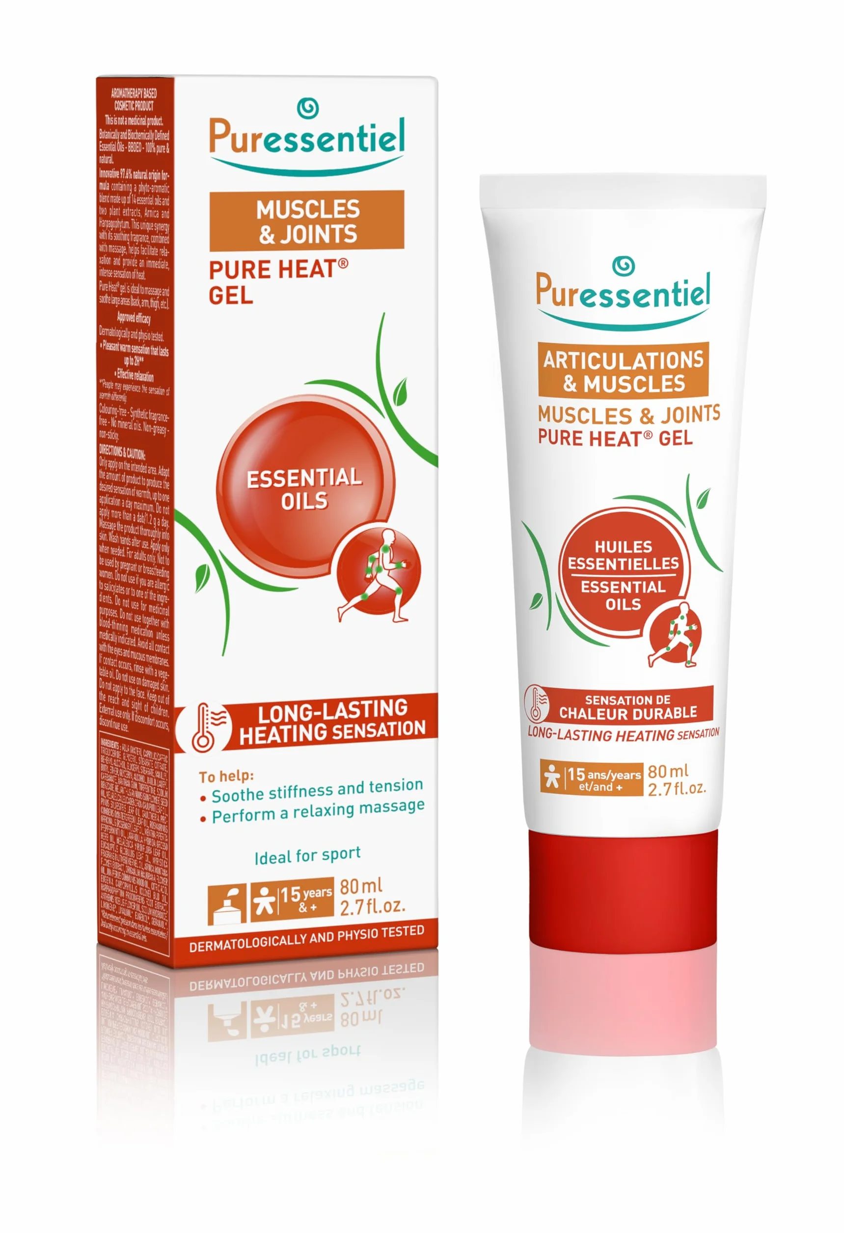 Puressentiel Pure Heat Żel do stawów i mięśni z 14 olejkami eterycznymi 80 ml