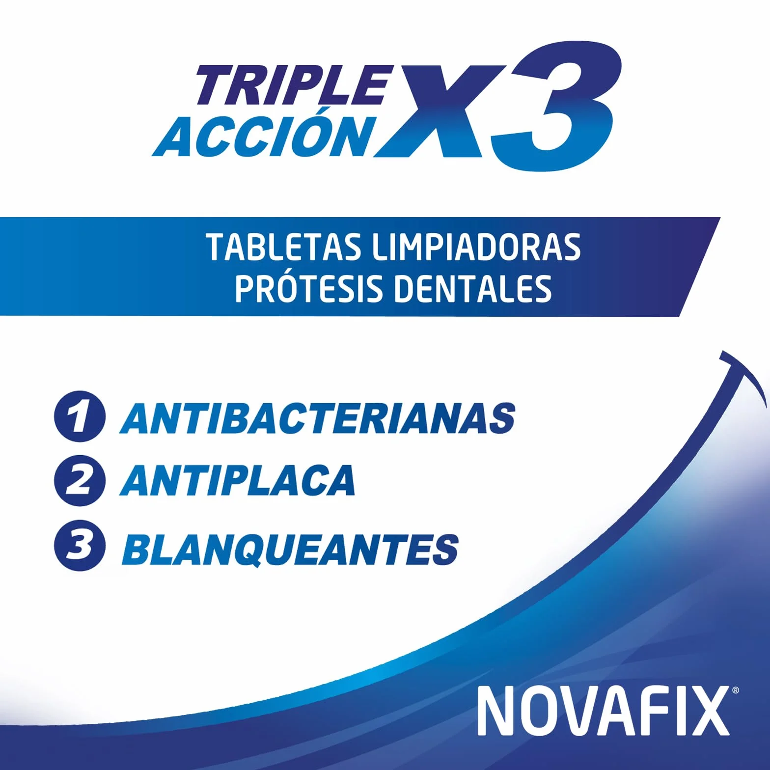 Novafix - Tabletki do czyszczenia Triple Action - Do protez dentystycznych