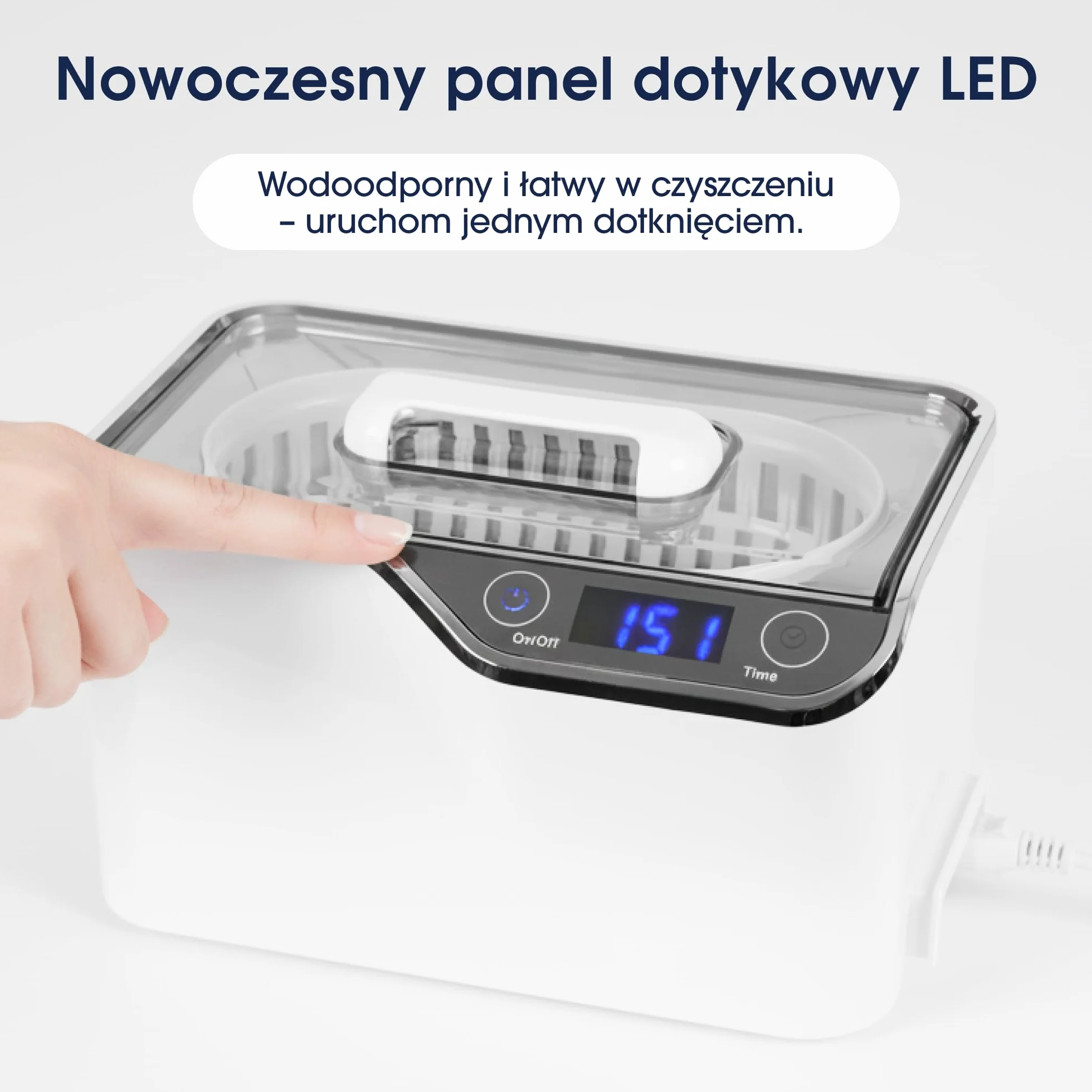 ZENT DeepClean+ Myjka ultradźwiękowa 600 ml do okularów, aparatów ortodontycznych, protez, biżuterii i akcesoriów - 5 Trybów czasowych, System aktywnego chłodzenia, Energooszczędne